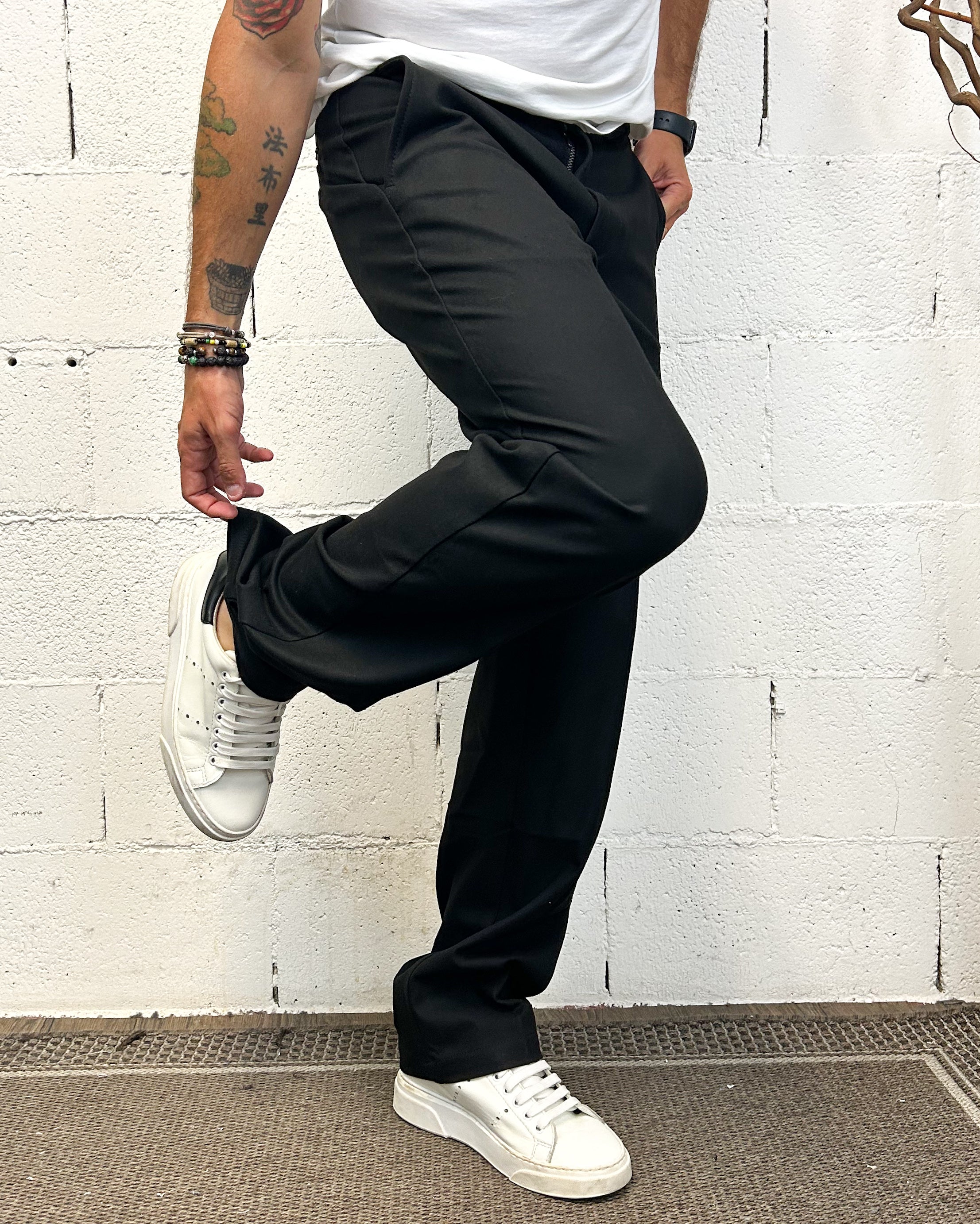 ONLYONE GIANNI LUPO Loose pantaloni nero regolare
