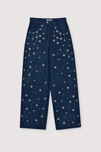 THE NEW SOCIETY Lia jeans donna palazzo blue denim cotone
