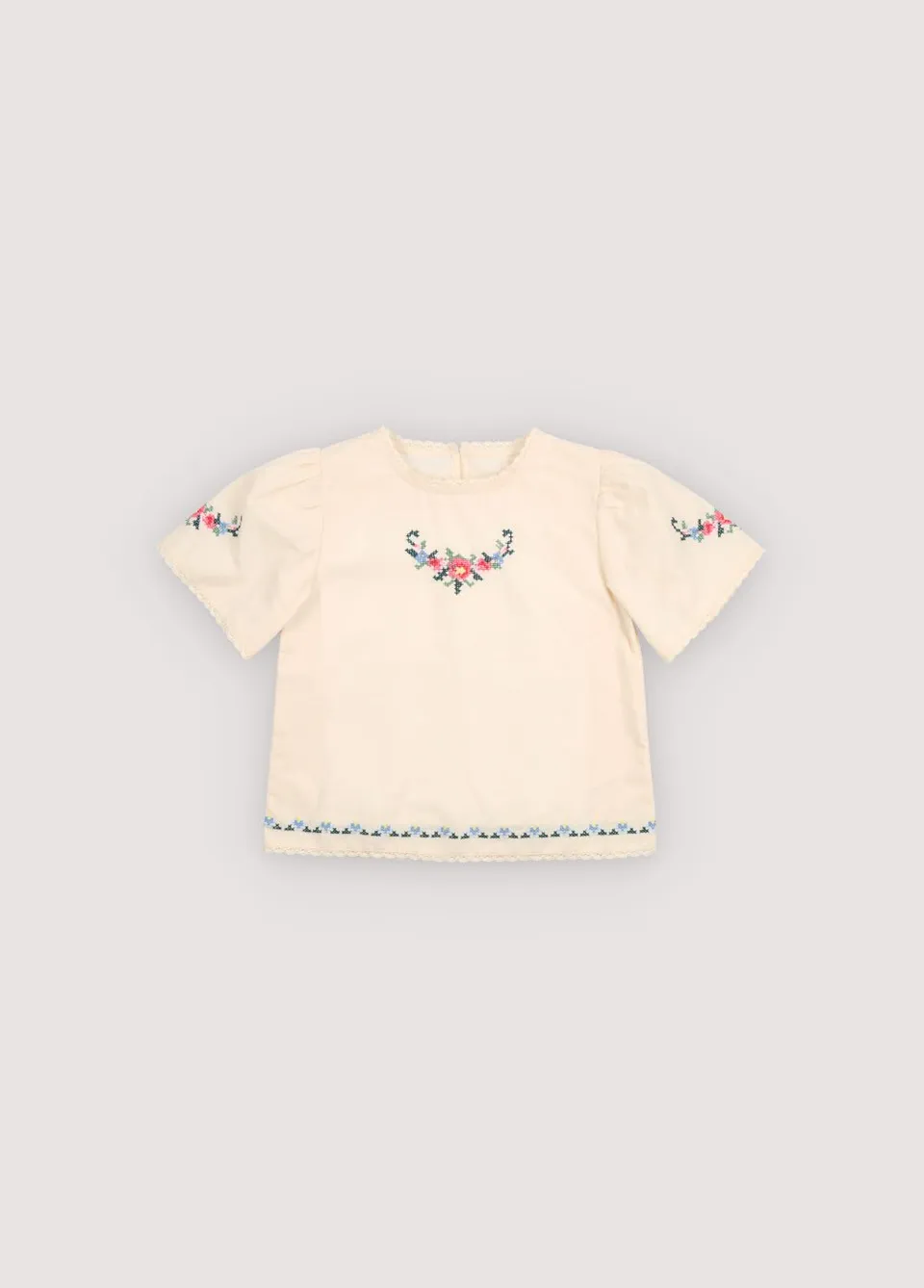 The New Society Narcise Ecru blusa ecru 6 anni cotone ricamata