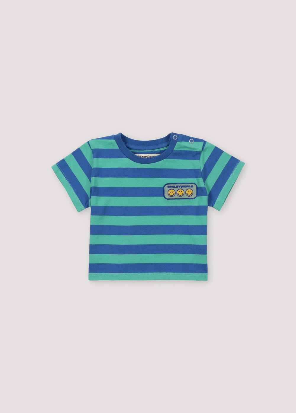 THE NEW SOCIETY SmileyWorld t-shirt righe Cobalto 6 mesi