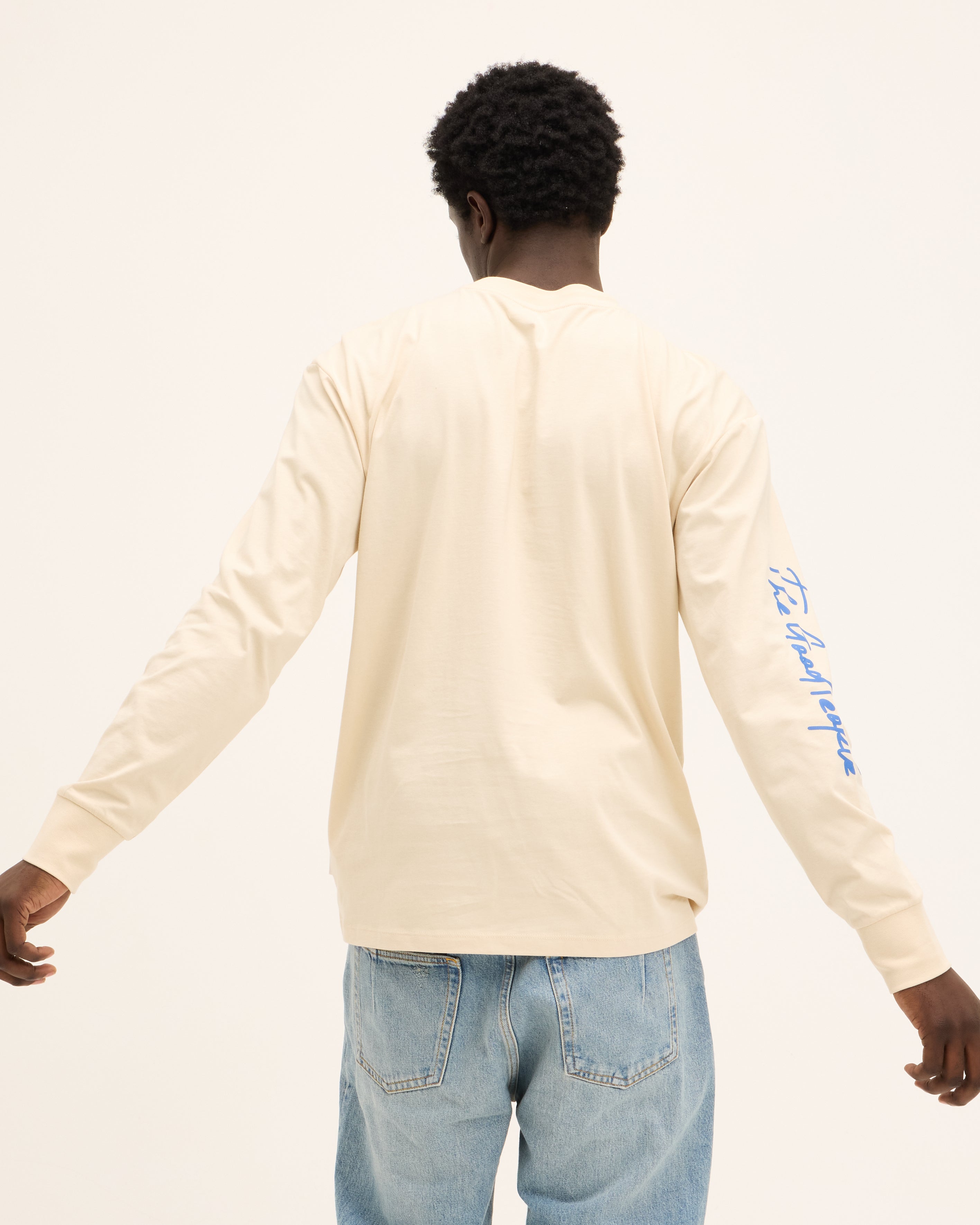 GOODPEOPLE Oliver maglia maniche lunghe cotone ecrù