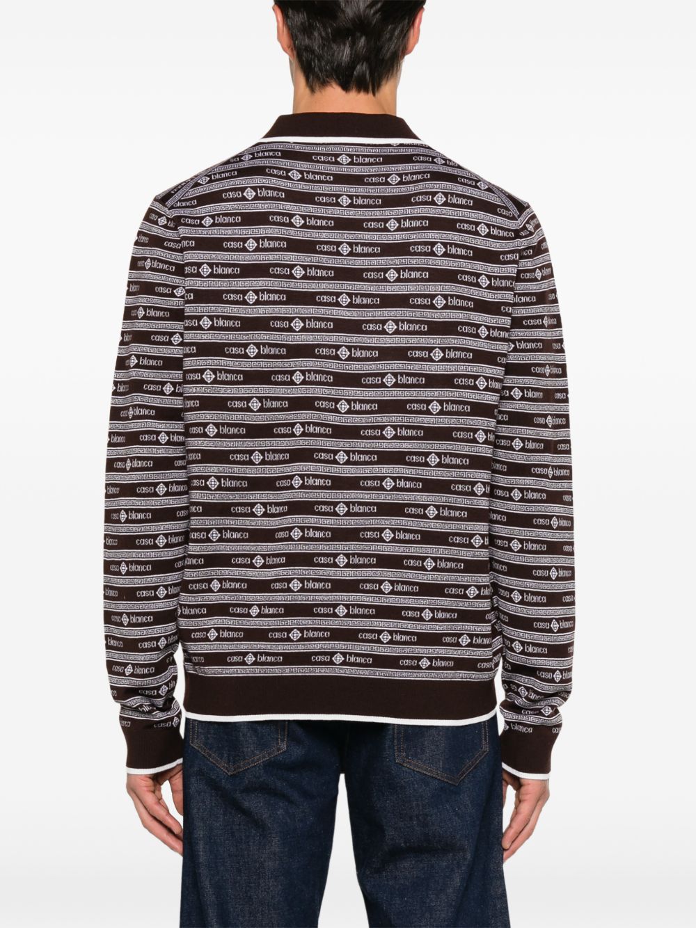 Casablanca M-PF26-KW-729-01 polo marrone uomo
