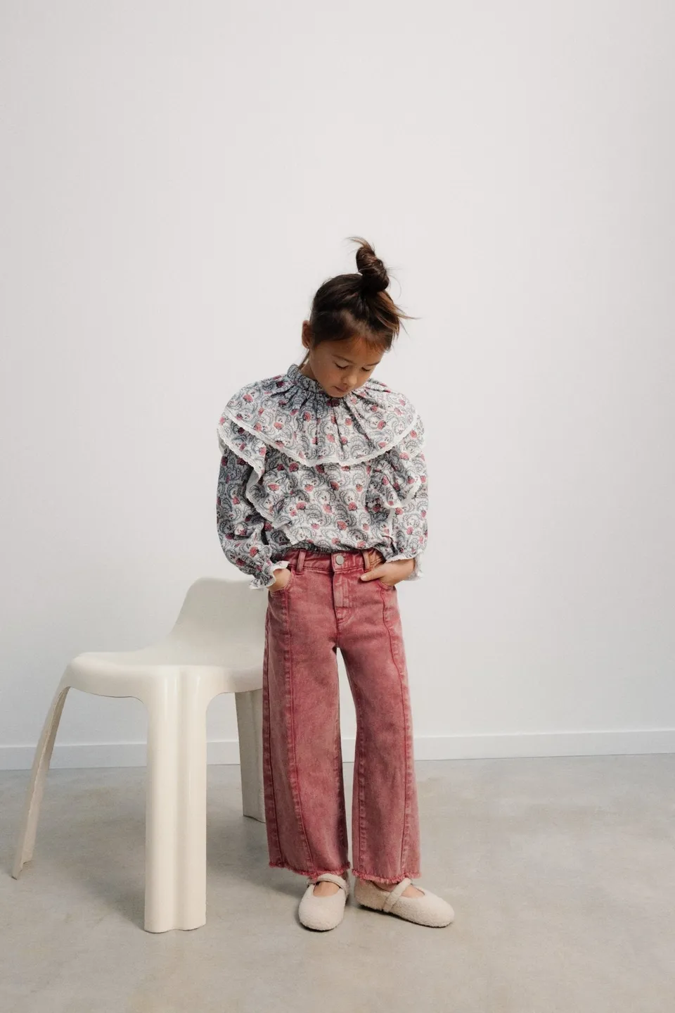 The New Society Nesta Camicetta Volant Cotone