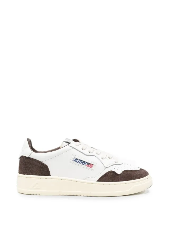 Autry AULW sneakers bianche mogano pelle