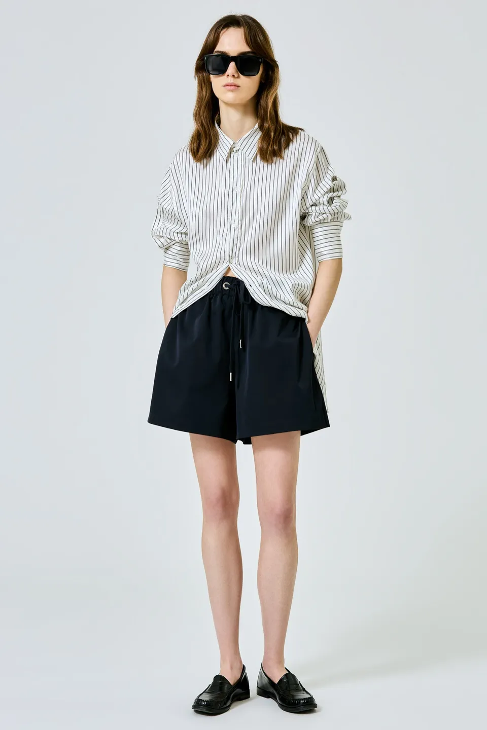 Sa Su Phi Valentina shorts cotone seta blu