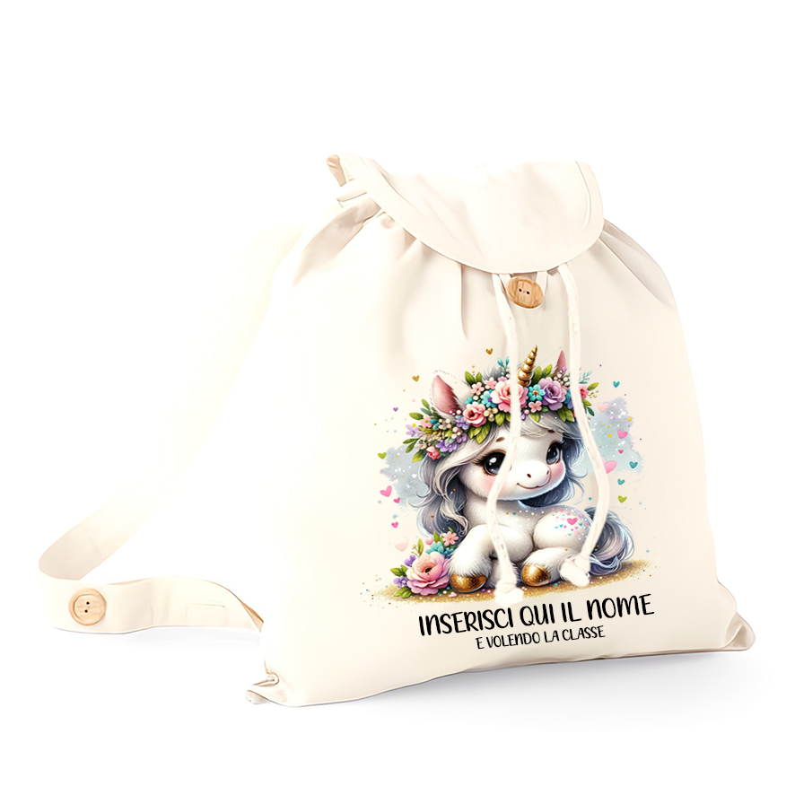 Mr. Gadgets Unicorno zainetto sacca cotone bambini
