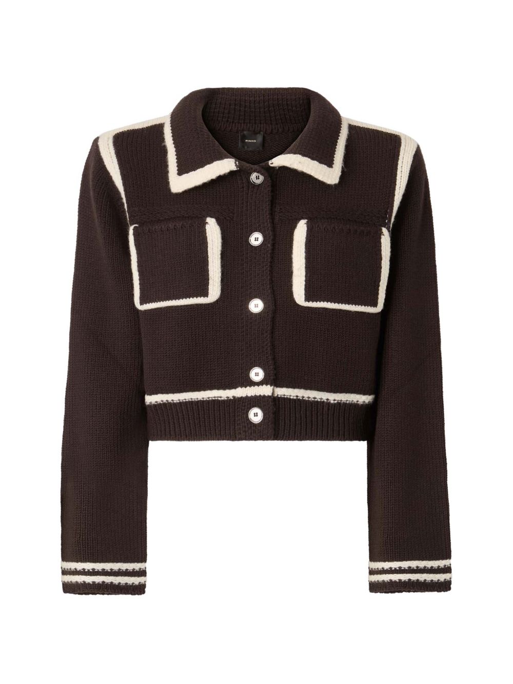 Pinko 107378 Giacca Donna Marrone Bianco