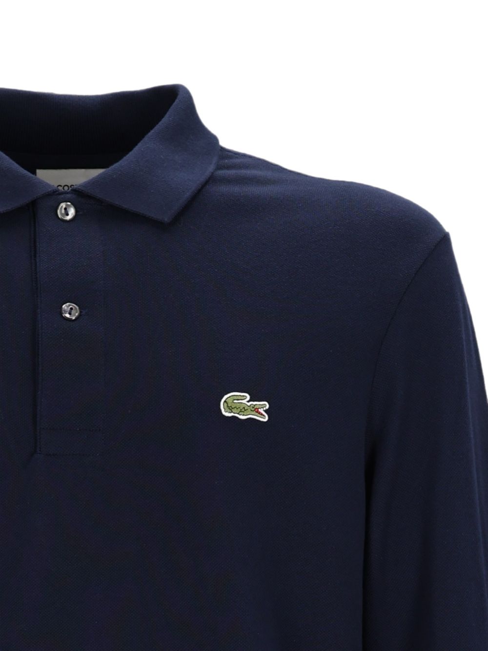 Lacoste L1312 polo manica lunga blu navy cotone