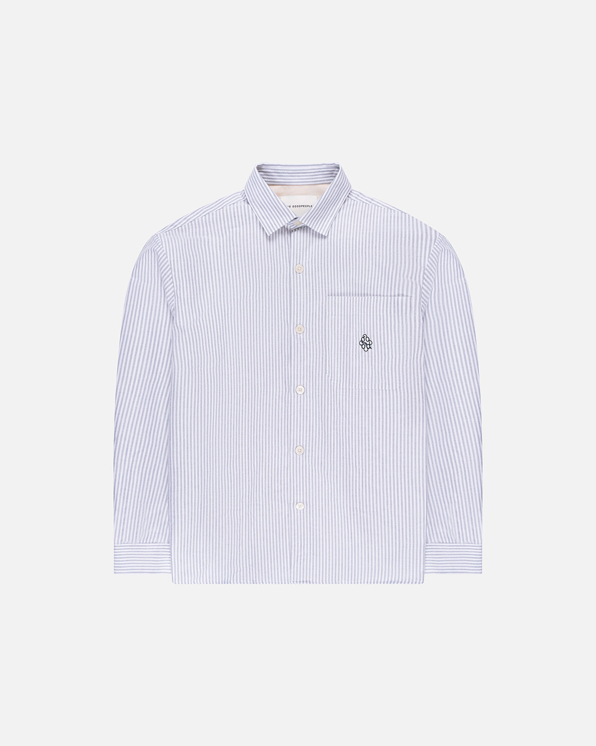 Goodpeople Soy camicia a righe verde cotone