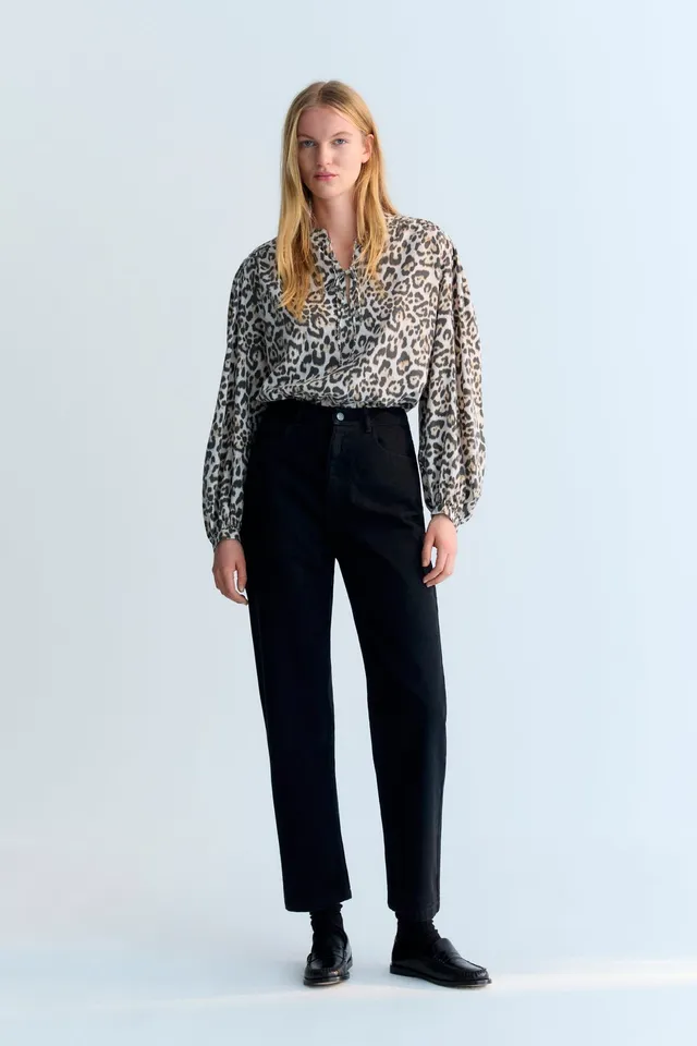 THE NEW SOCIETY Nelia Woman Blouse blusa leopardata lyocell