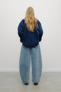 The New Society TNS Denim Curved Trouser jeans donna curvi blu