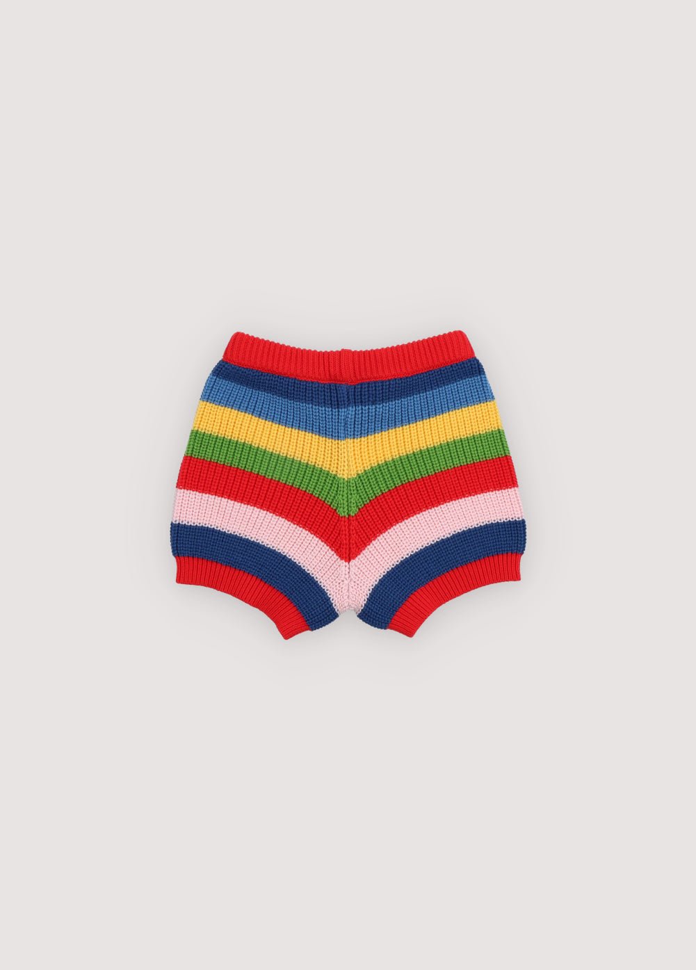The New Society Canela shorts bimba Tulip Red a righe