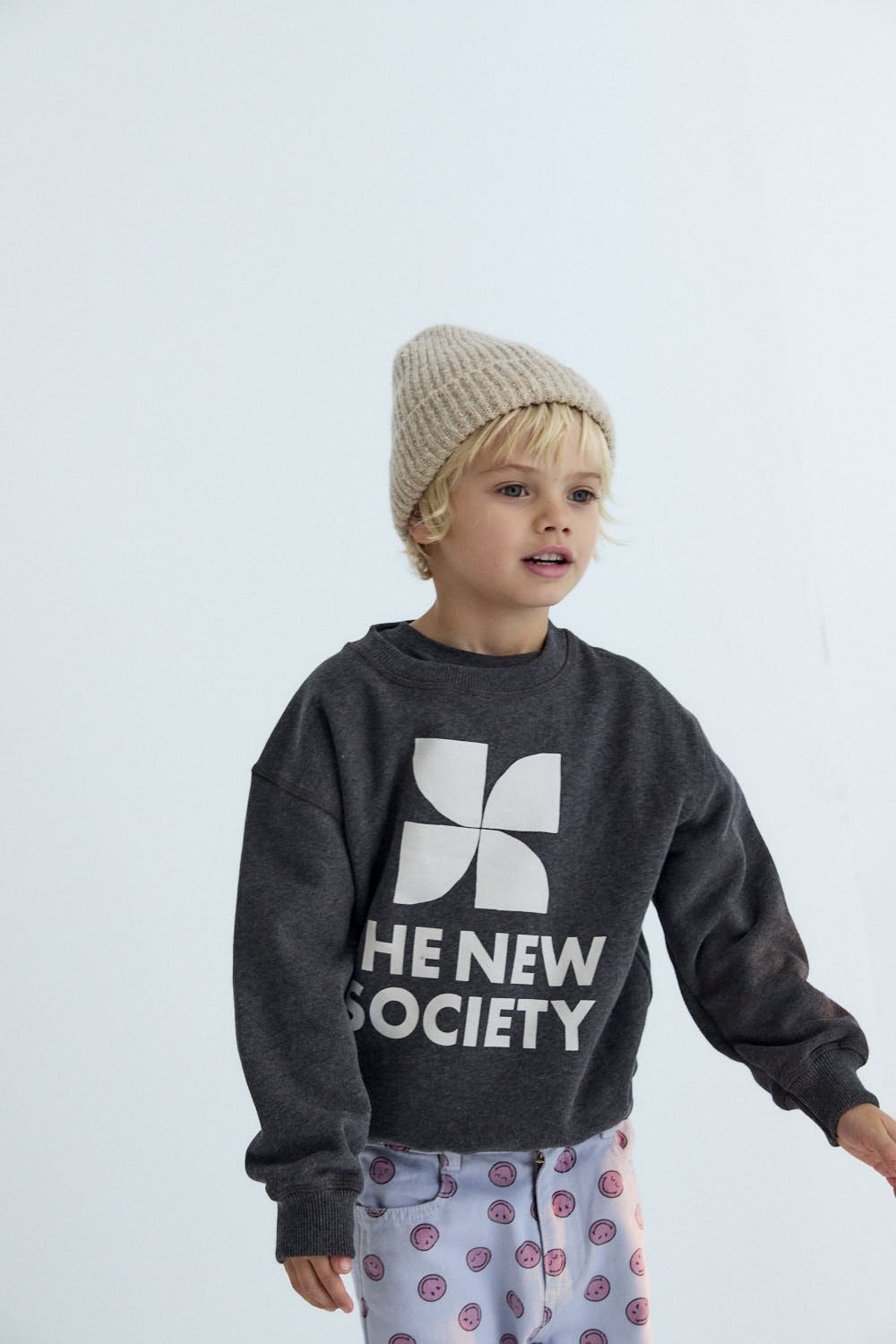 The New Society TNS Logo felpa teen Galactic Grey
