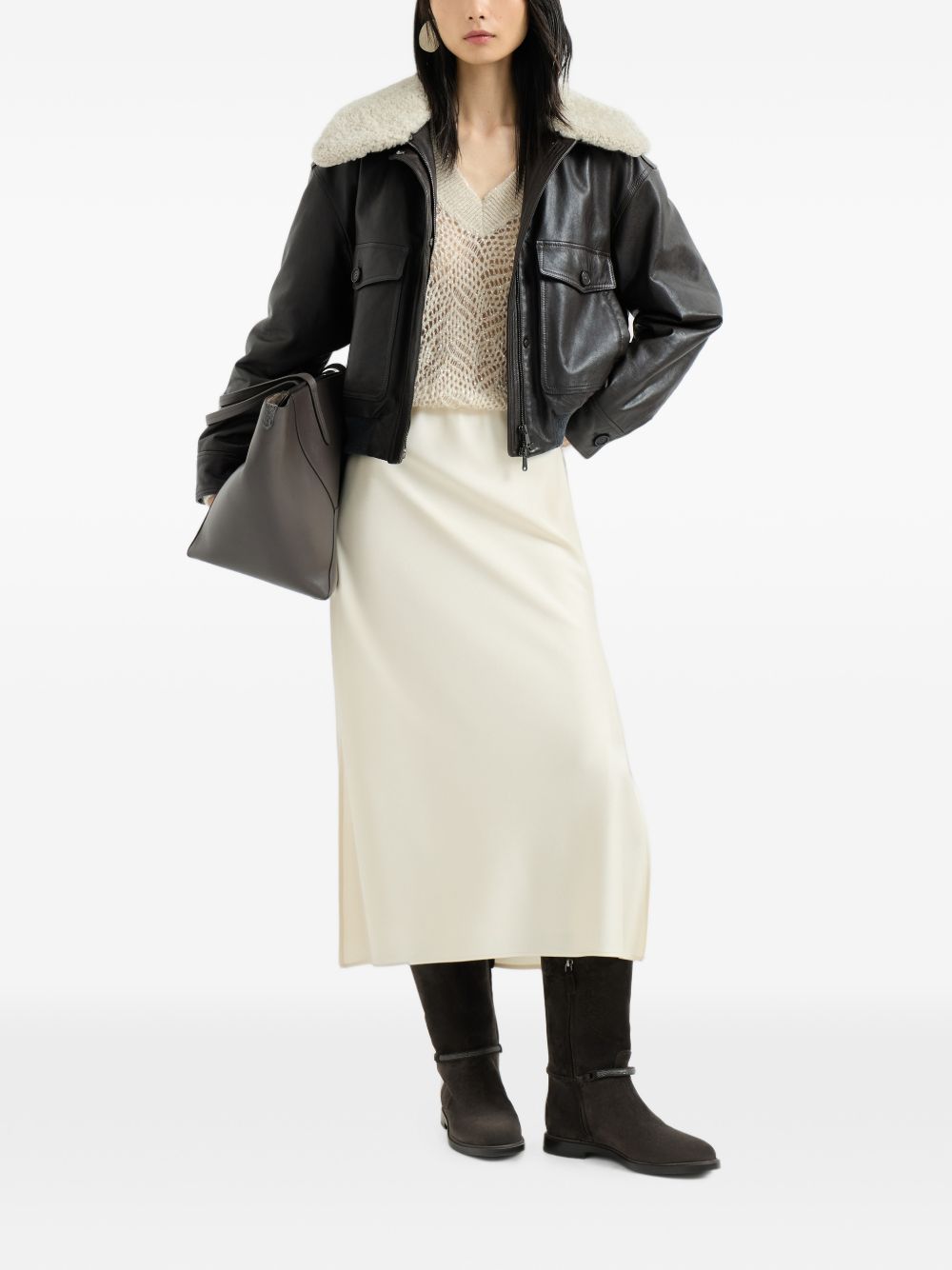 Brunello Cucinelli MRG562502 maglia donna avorio