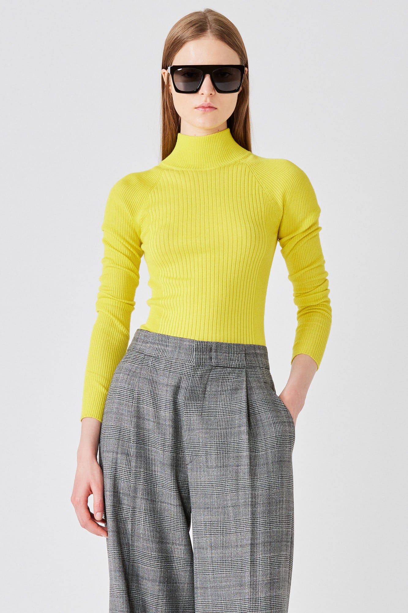 Sa Su Phi lupetto coste cashmere seta giallo