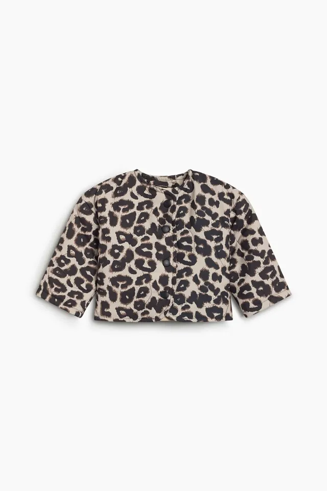 The New Society Moosie giacca neonato leopardata trapuntata