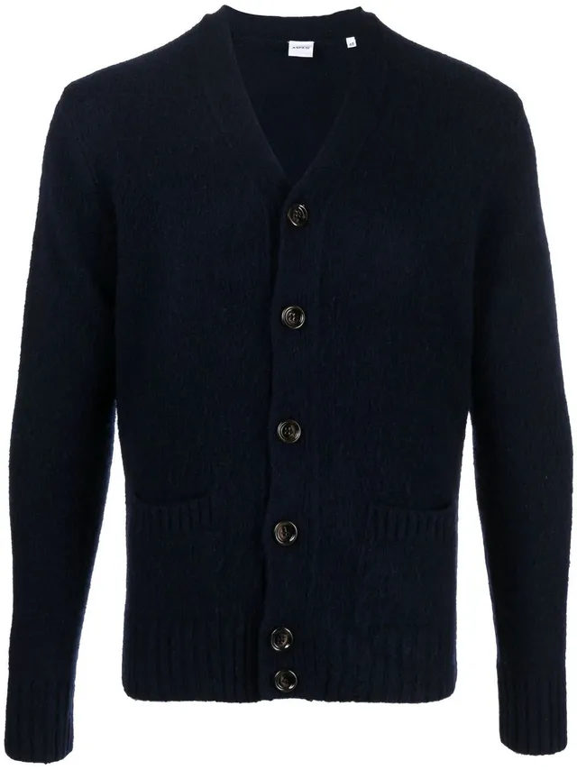 Aspesi M470 cardigan blu uomo