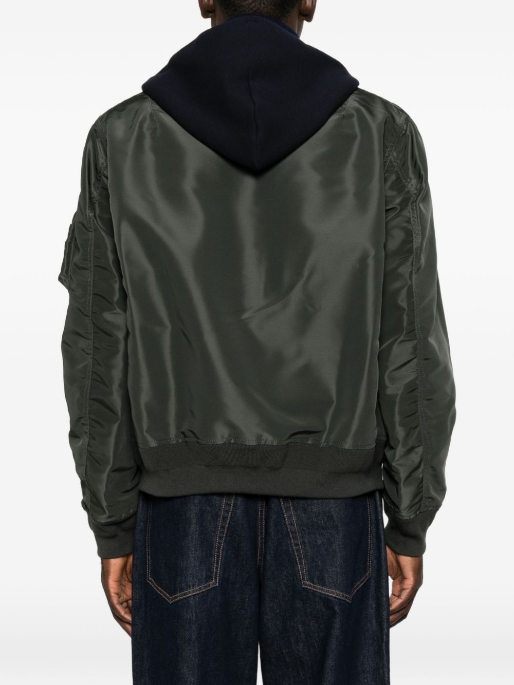 Sacai 26-04136M felpa navy khaki uomo