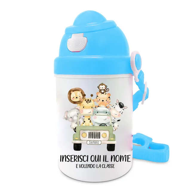 Mr. Gadgets Animaletti Macchina borraccia azzurra bambini