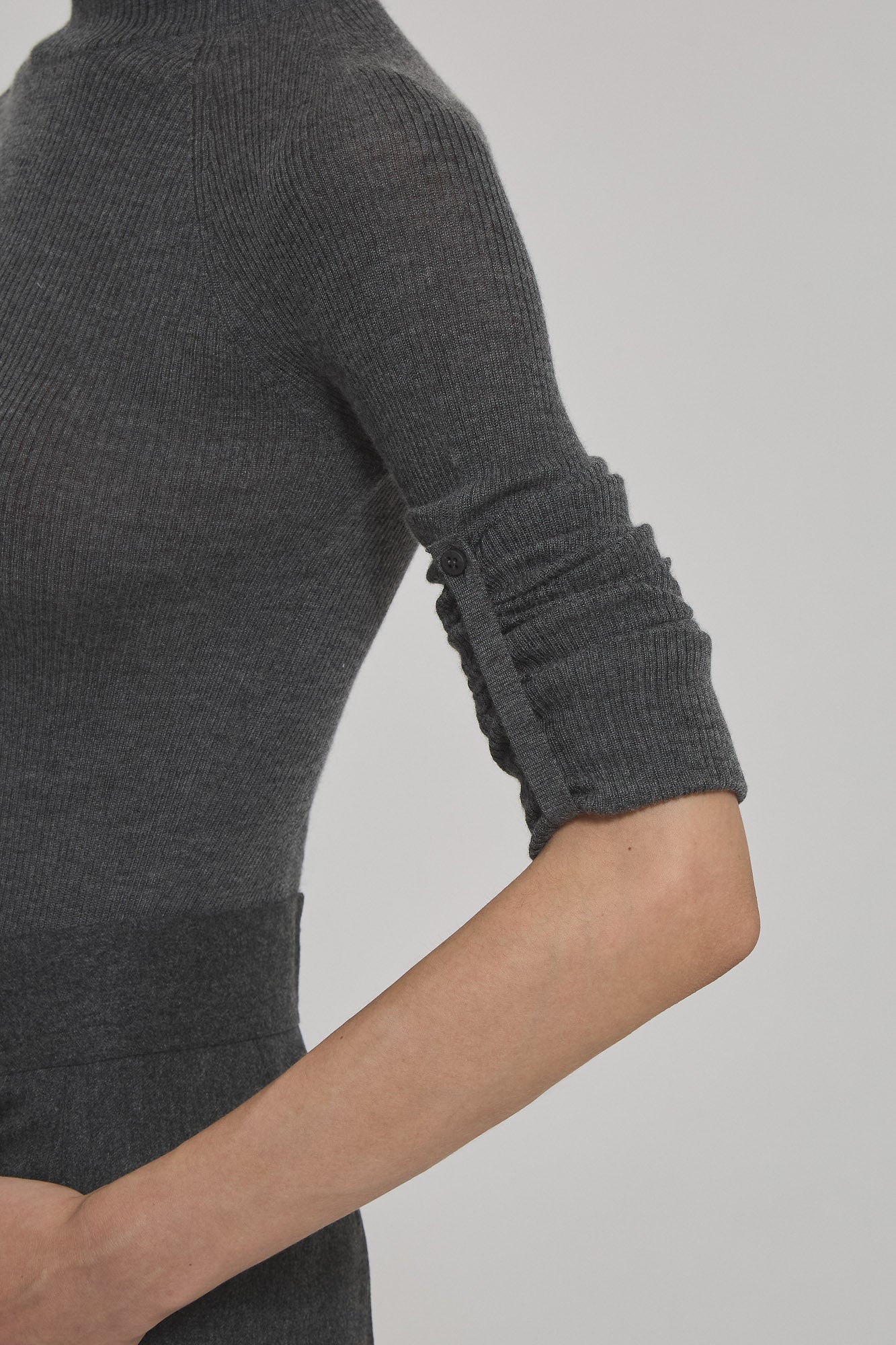 Sa Su Phi Lupetto Coste Maglia Grigio