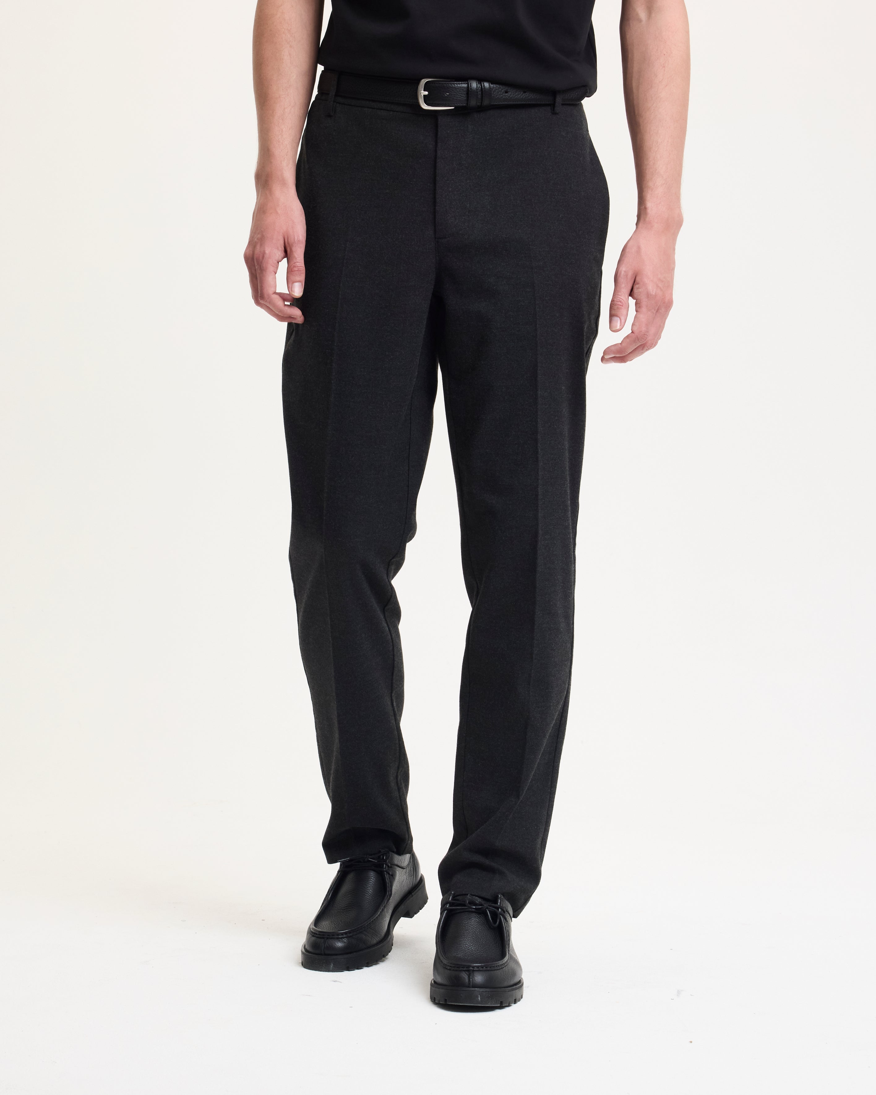 GOODPEOPLE Bueno pantaloni regular antracite elasticizzati