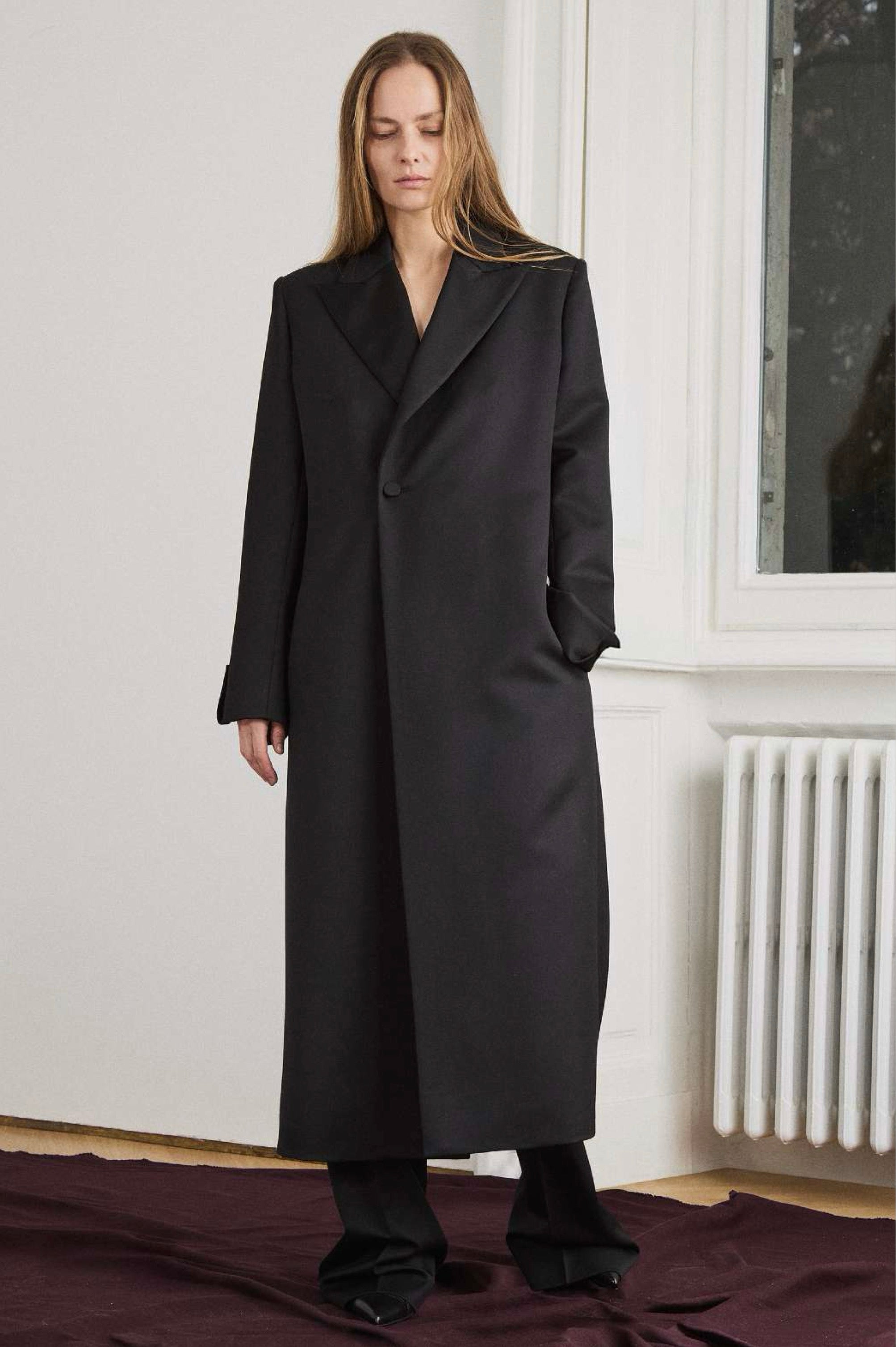 Sa Su Phi Benni cappotto tuxedo lana nero