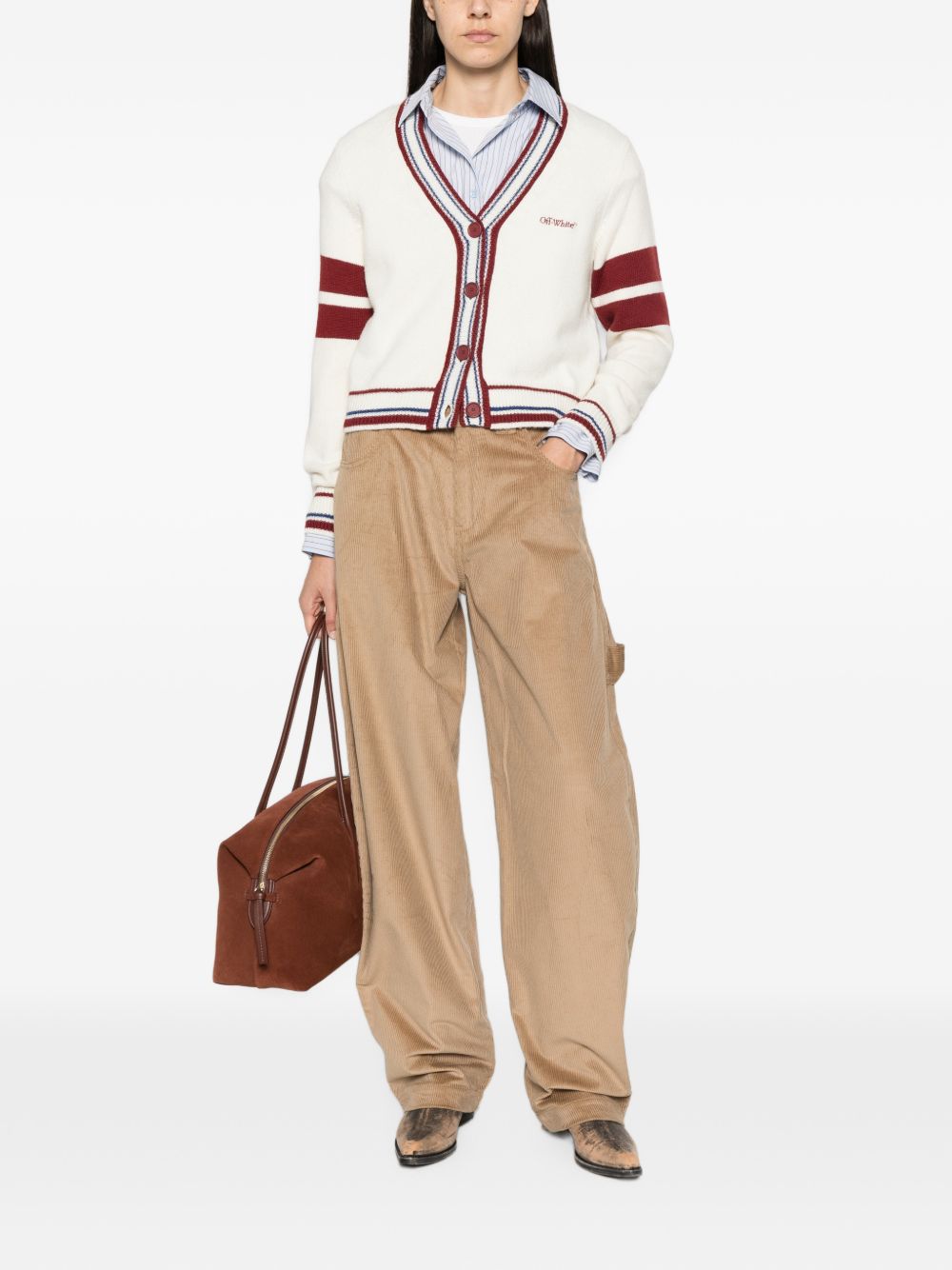 Off-White 2FE00530T Cardigan Donna Ivory