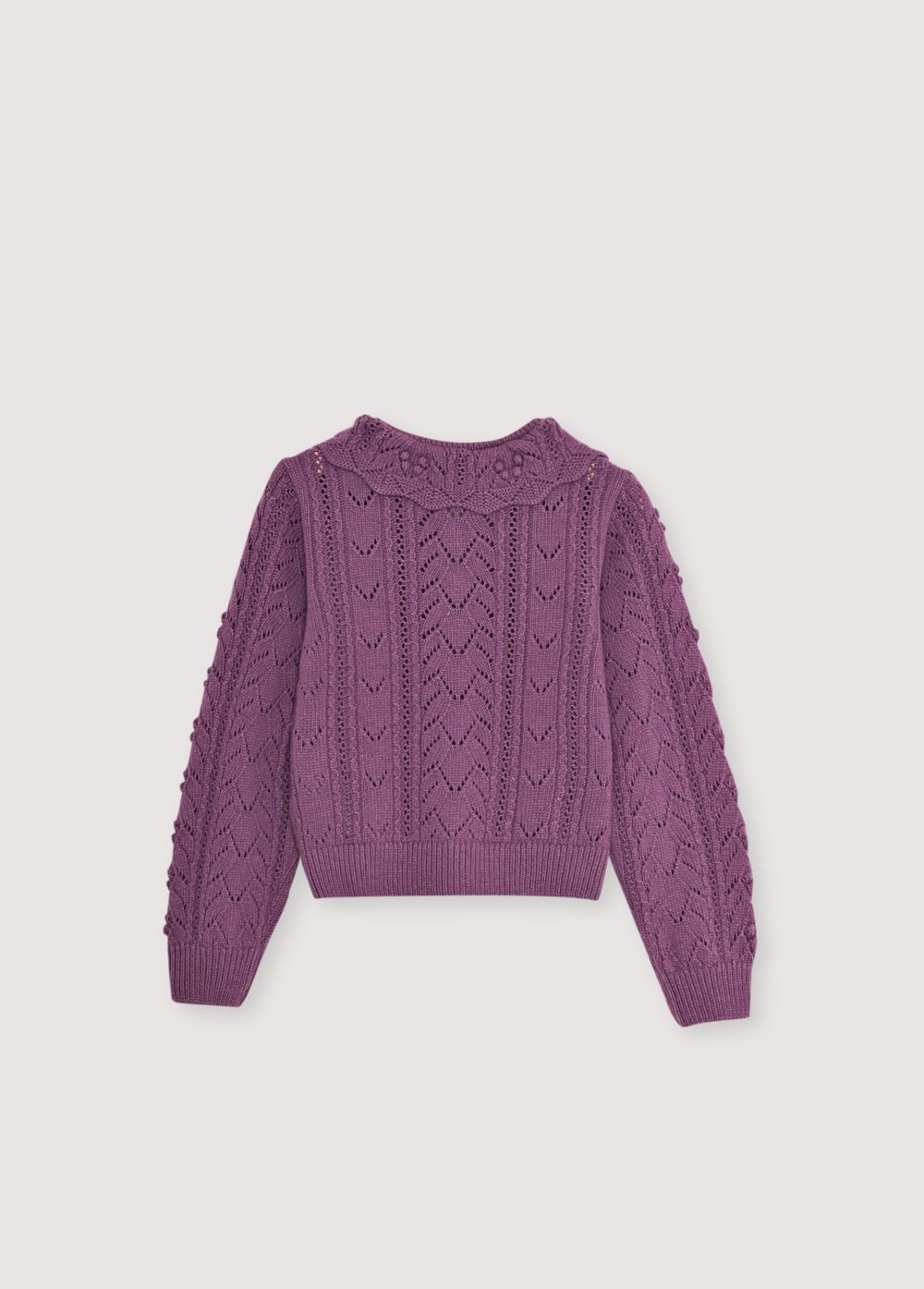 The New Society Lila Grape Bliss cardigan bambina viola