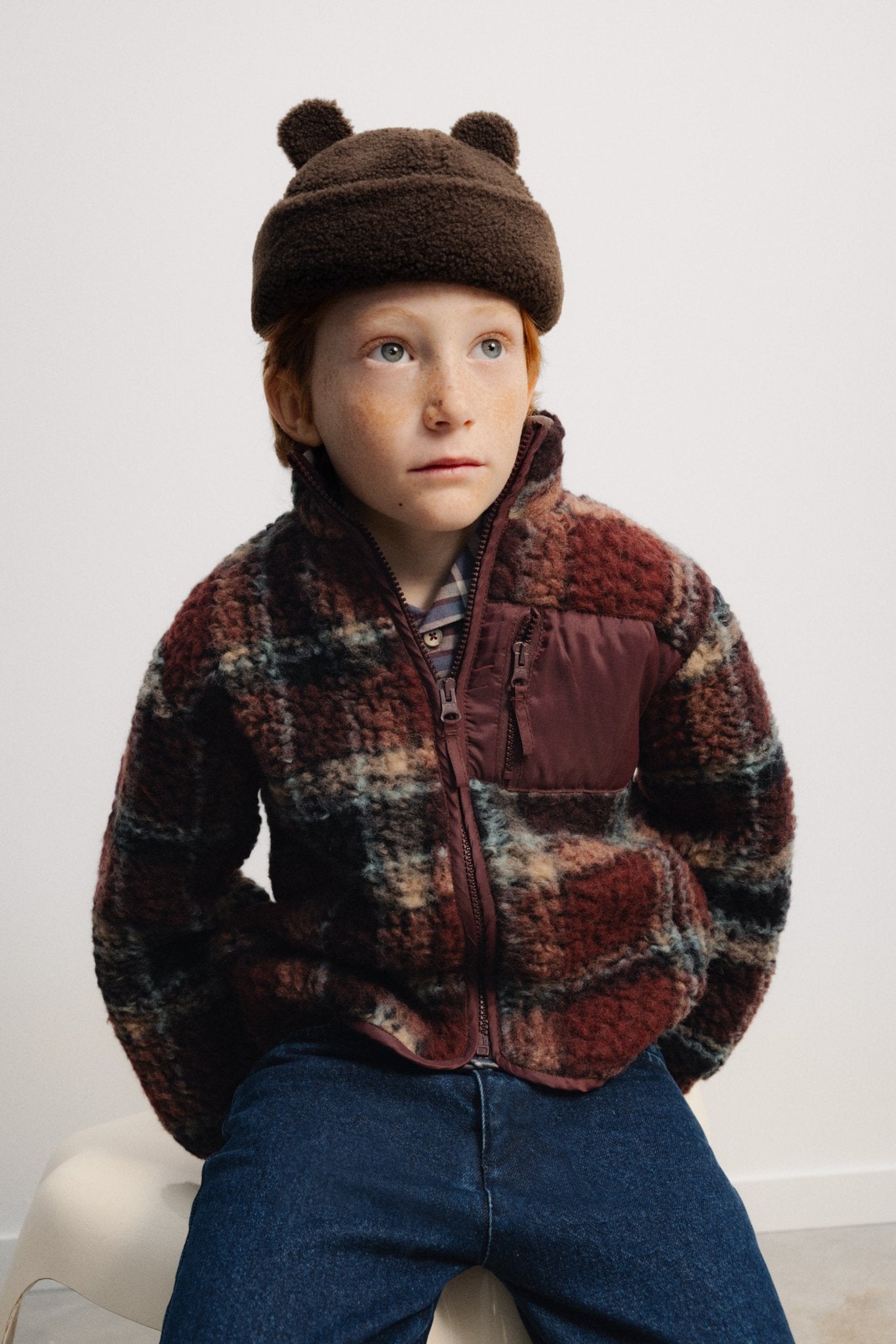 The New Society Roo Jacket giacca lana quadri multicolore