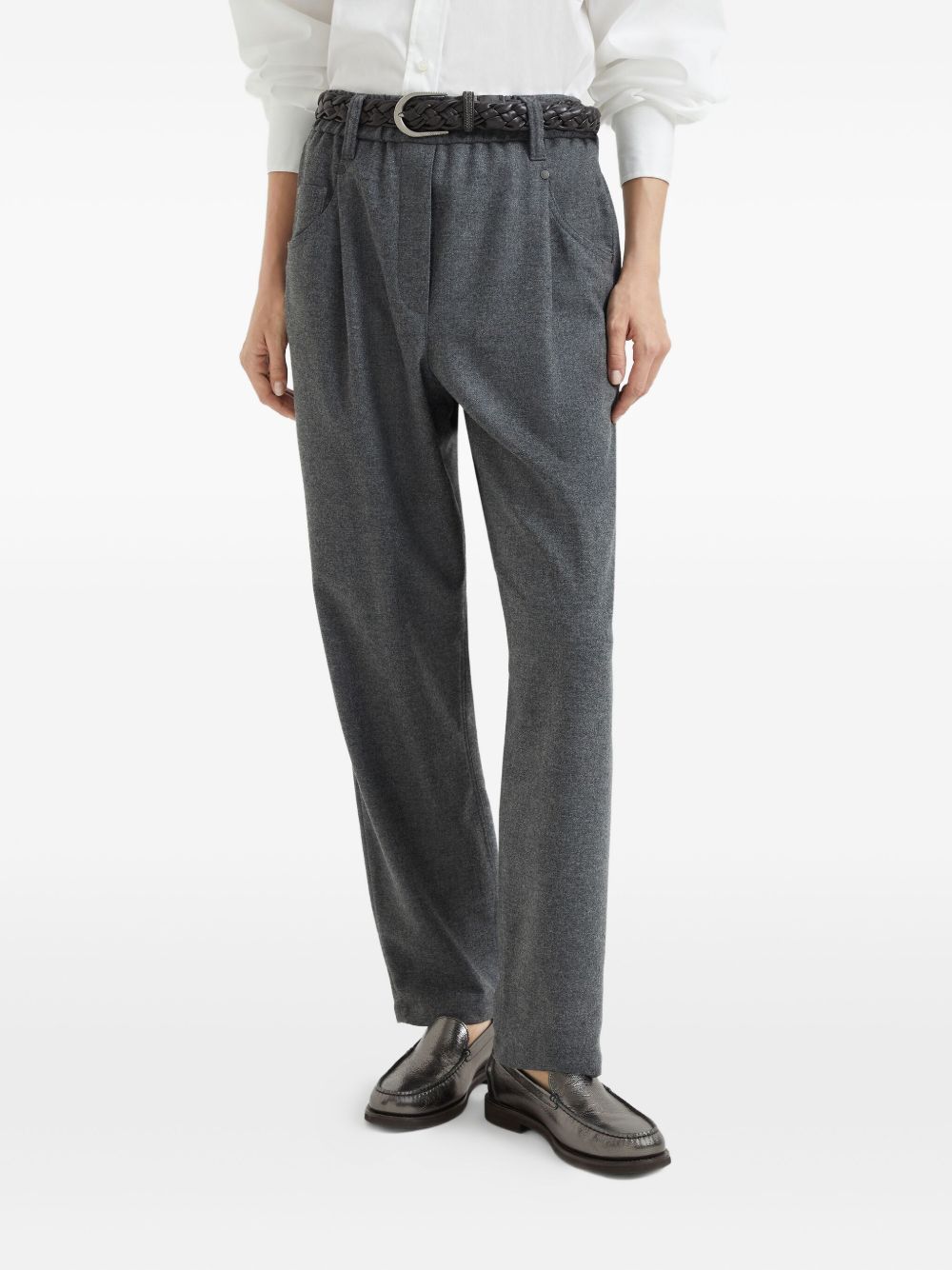 Brunello Cucinelli MB162P8417 pantaloni grigio medio