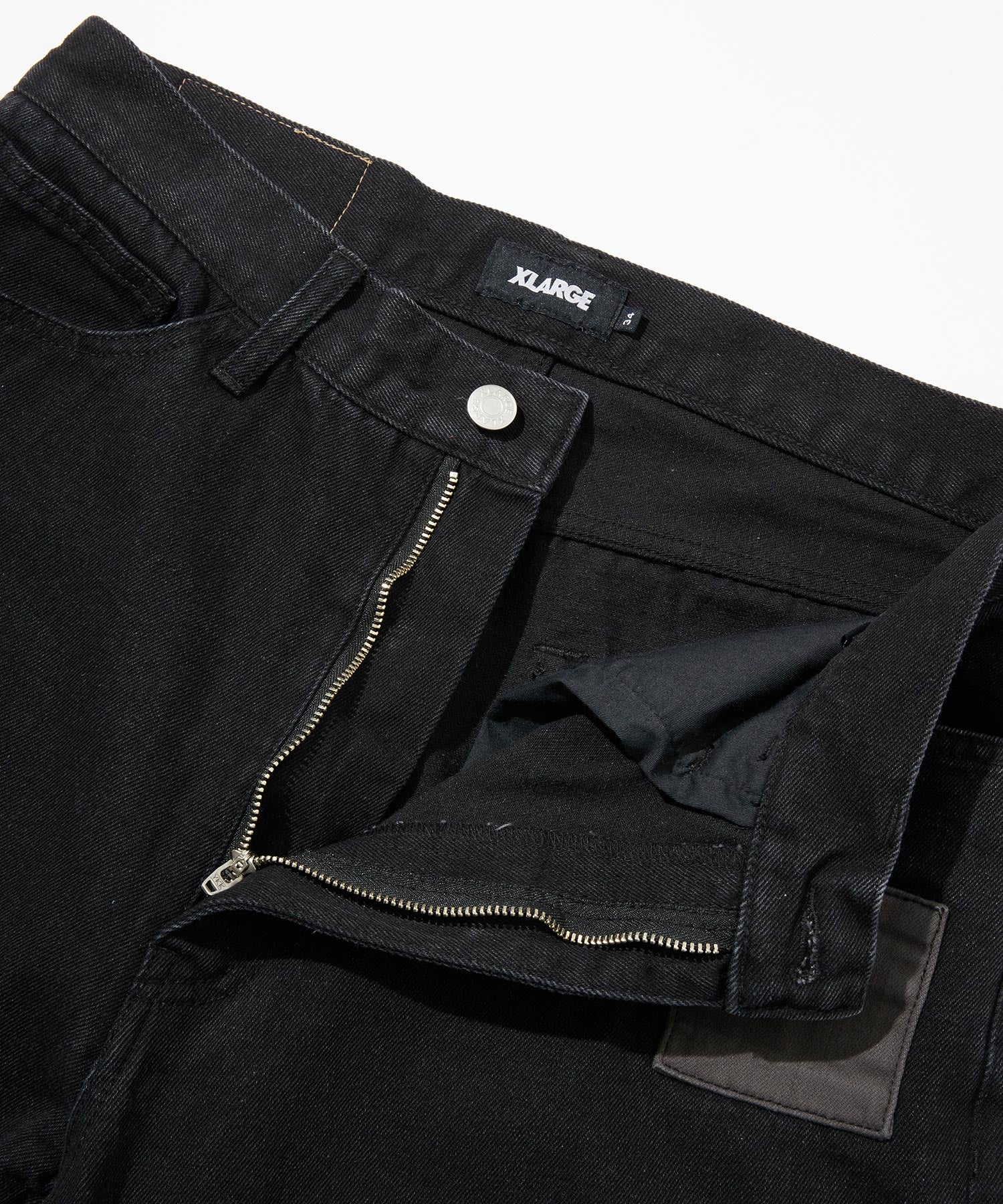 X-Large 5Pocket Patchwork Pantaloni Neri 32 Cotone