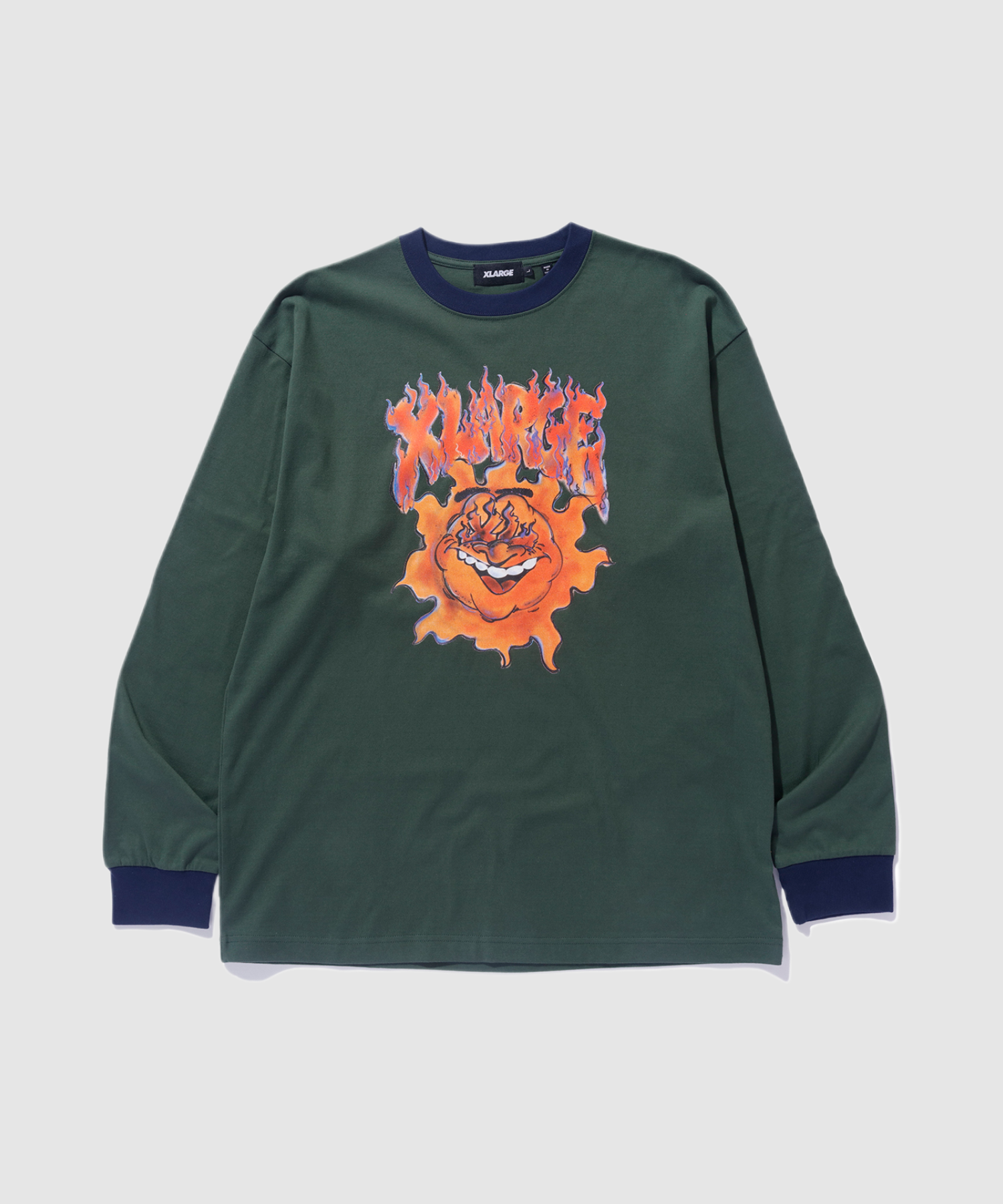X-Large Burning maglia manica lunga carbone S