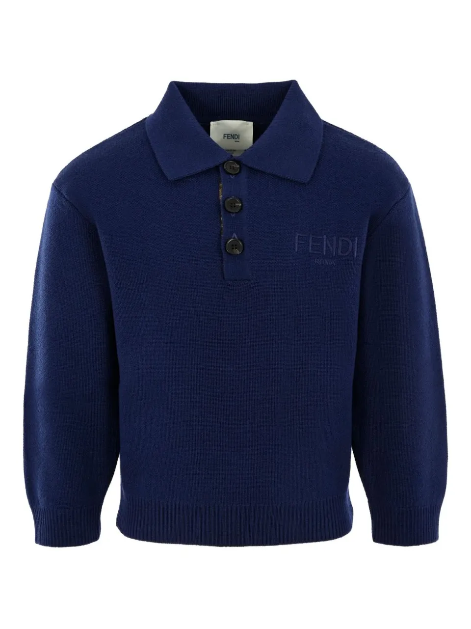 Fendi Kids JMG128 polo blu bambina
