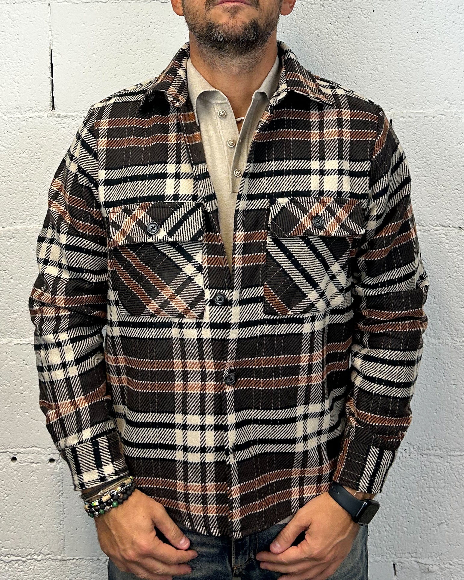 ONLYONE OVER-D Toppa Fancy camicia tasche a toppa