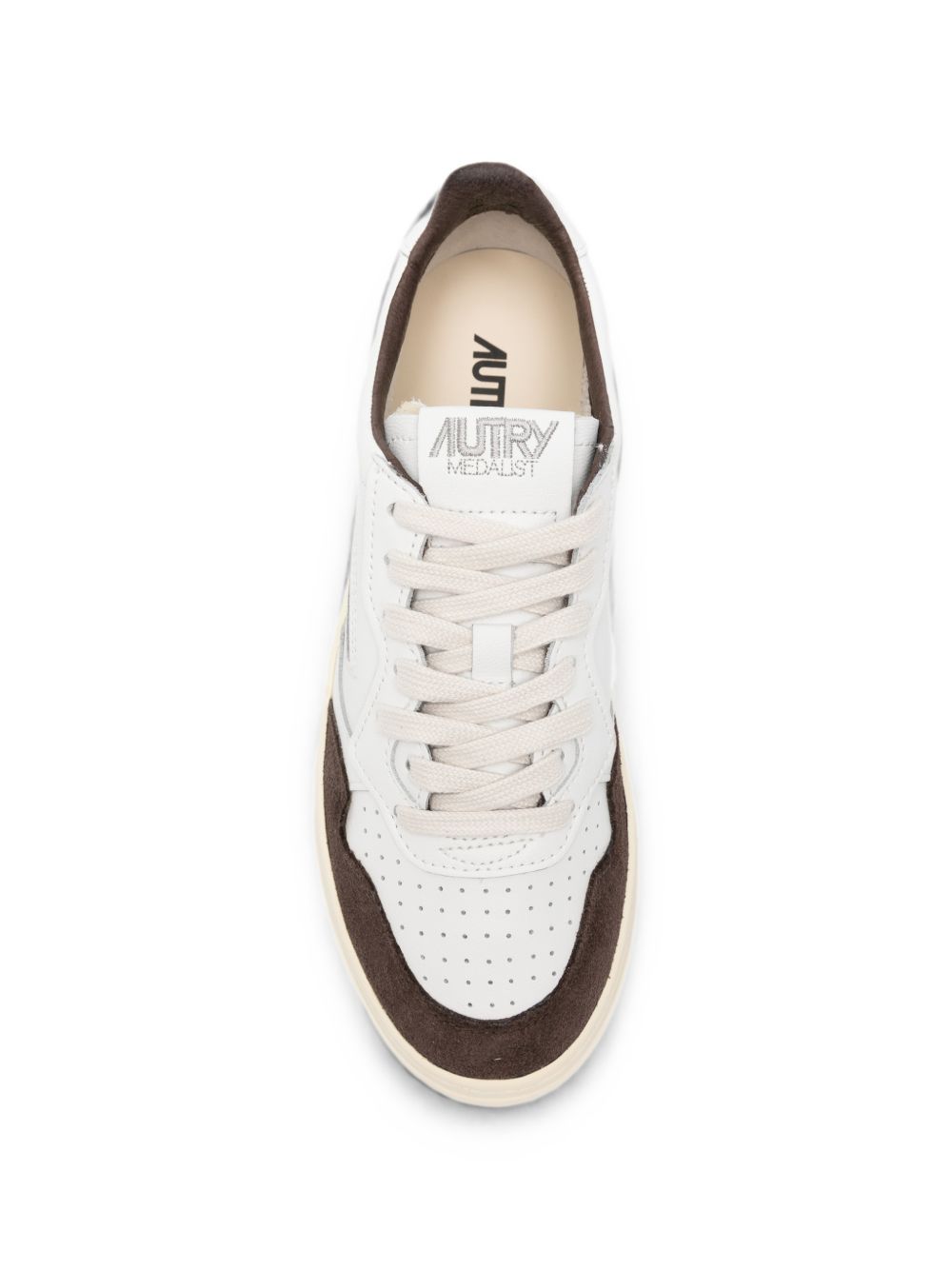 Autry AULW sneakers bianche mogano pelle