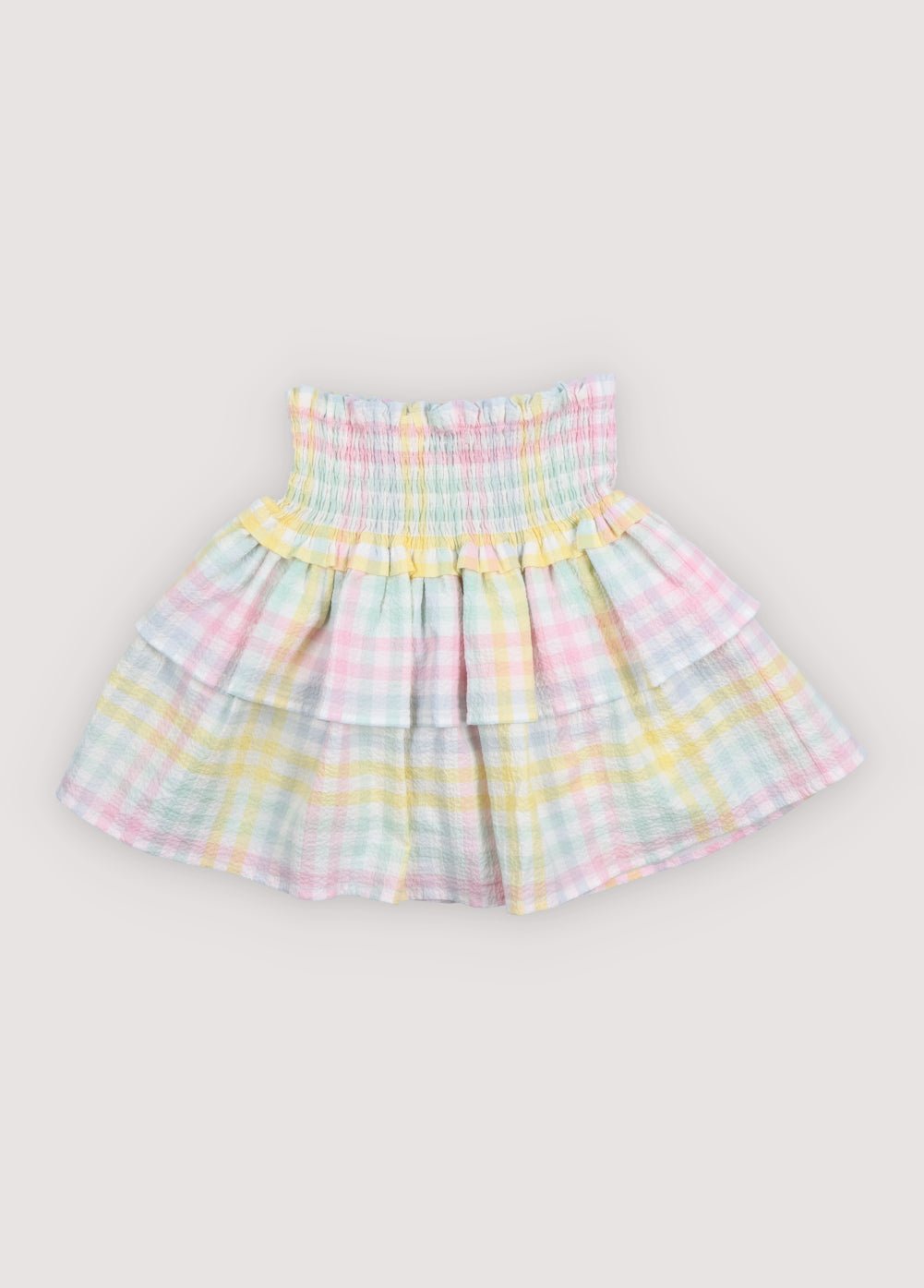 The New Society Mallow Check gonna bambina seersucker cotone