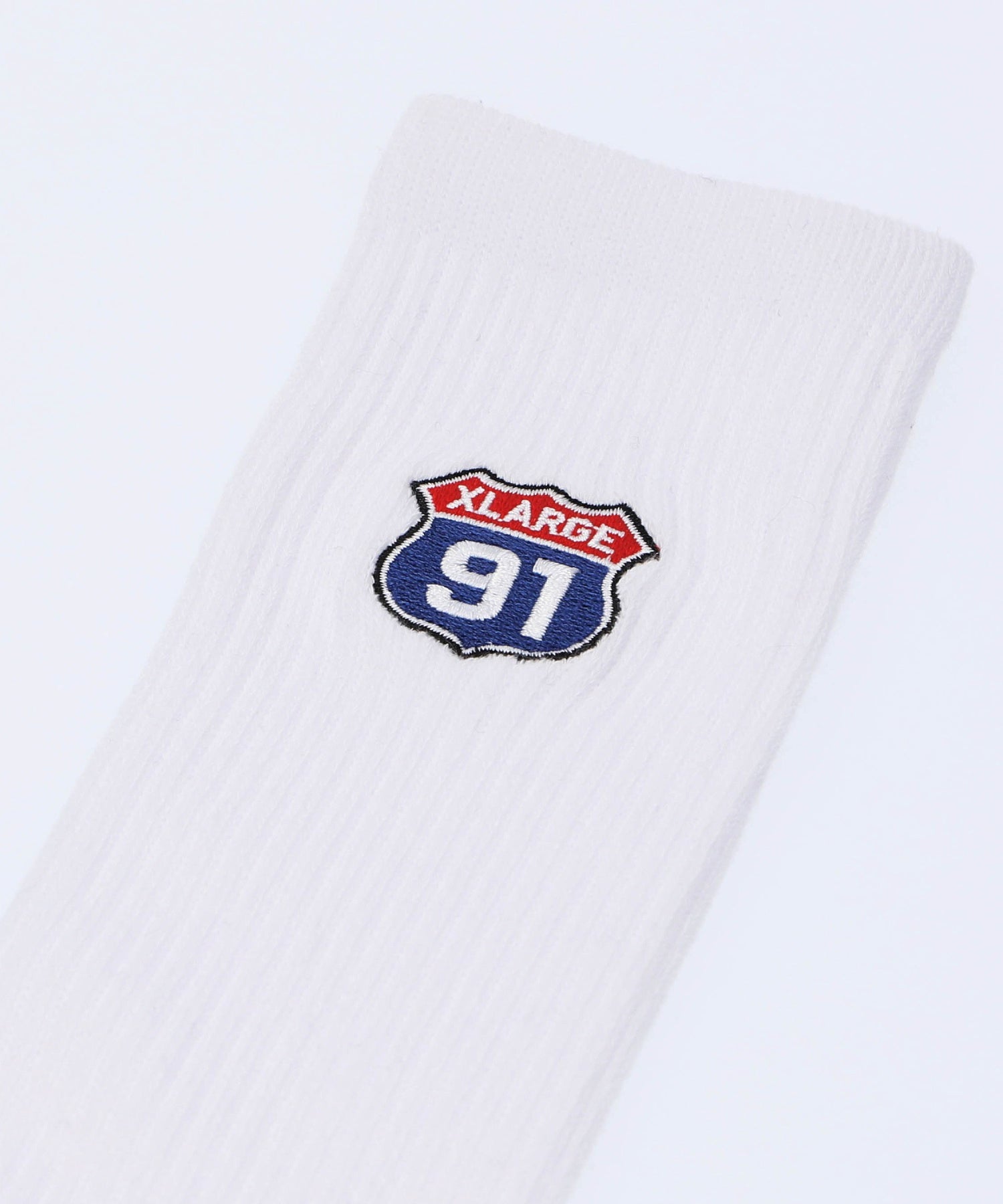 X-Large XL 91 Embroidered Socks calzini neri cotone