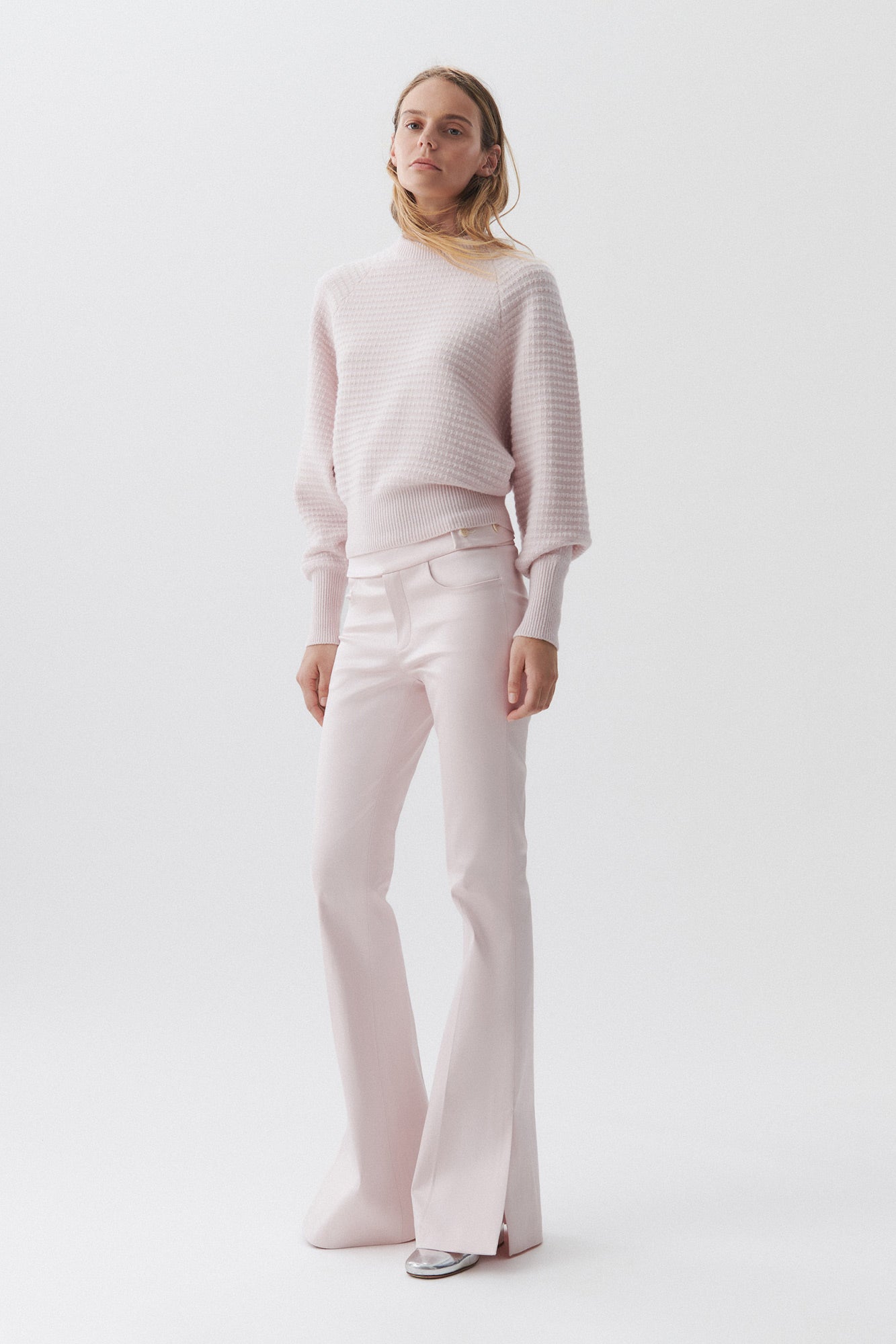 Sa Su Phi maglione a quadri misto cashmere rosa taglia 40