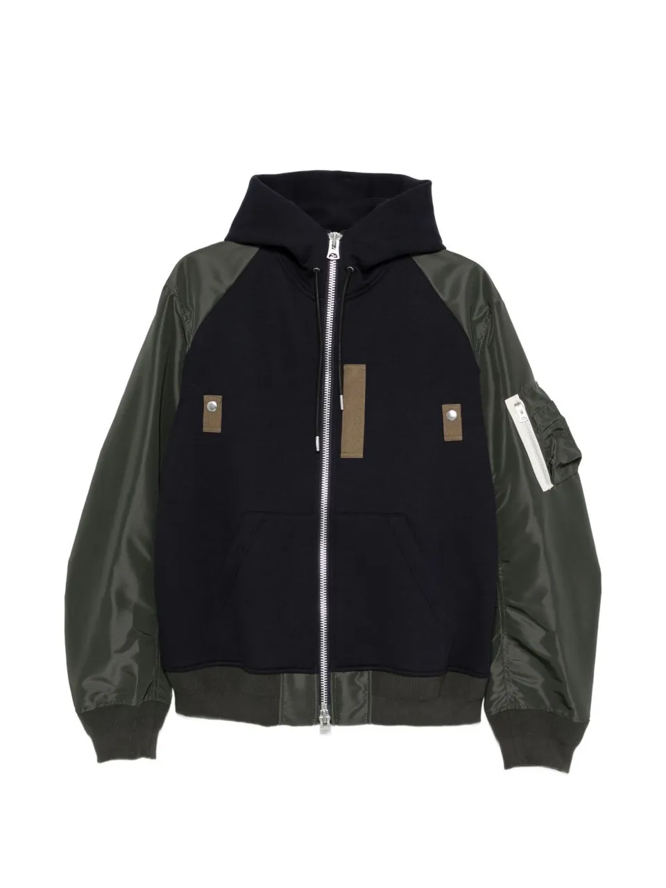 Sacai 26-04136M felpa navy khaki uomo