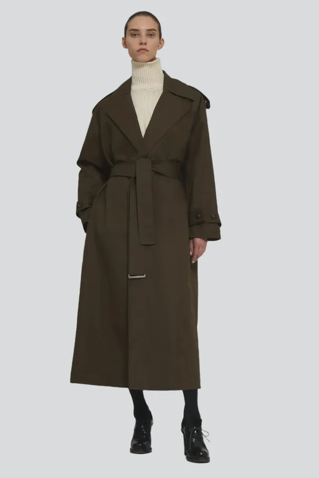 Sa Su Phi Valentina trench cotone verde militare