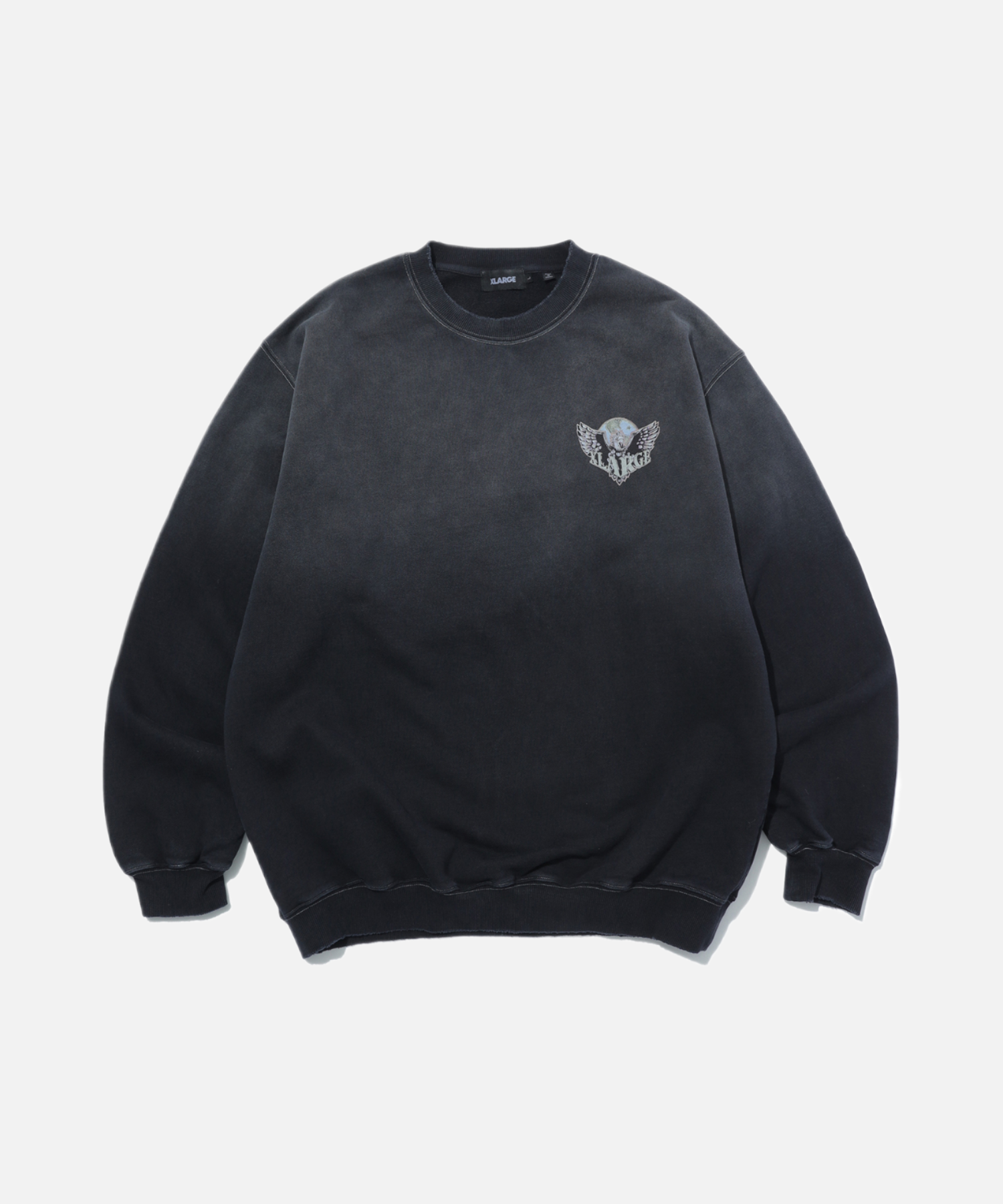 X-Large Eagle Wings felpa girocollo oliva cotone