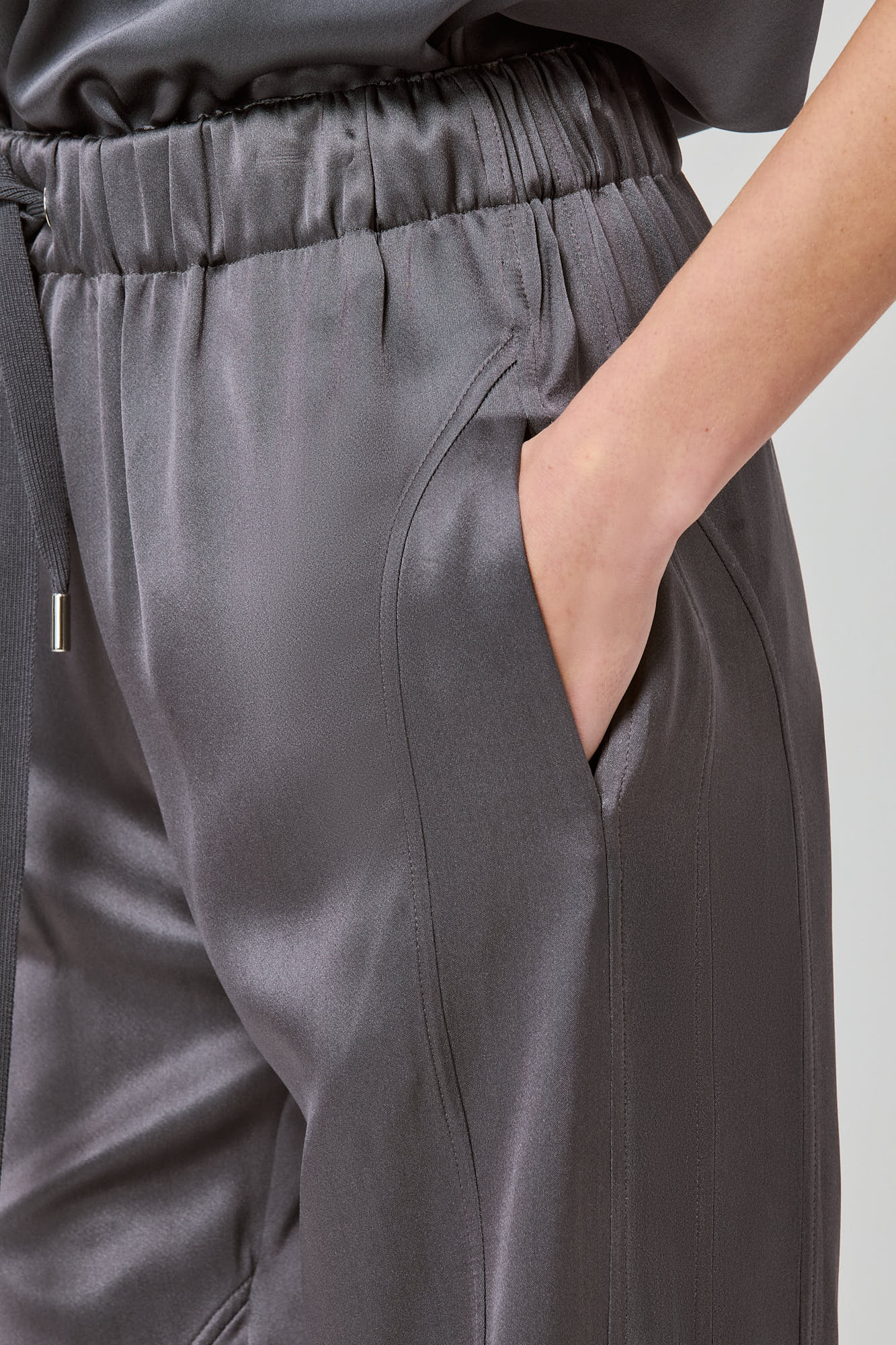 Sa Su Phi Valentina joggers double satin cemento