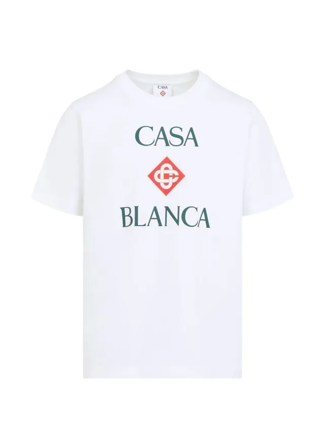 Casablanca M-PF26-JTS-001-20 t-shirt bianca uomo