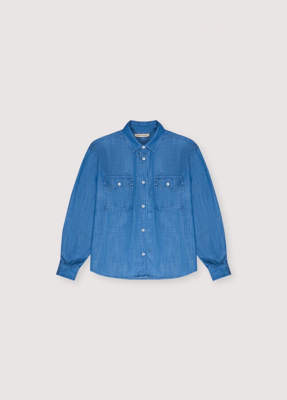 The New Society Ophelia Teen camicia tencel azzurra 12 anni