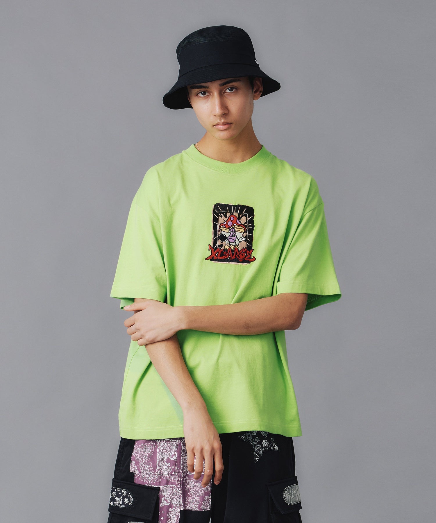 X-Large Mushroom Bombs t-shirt cotone verde chiaro