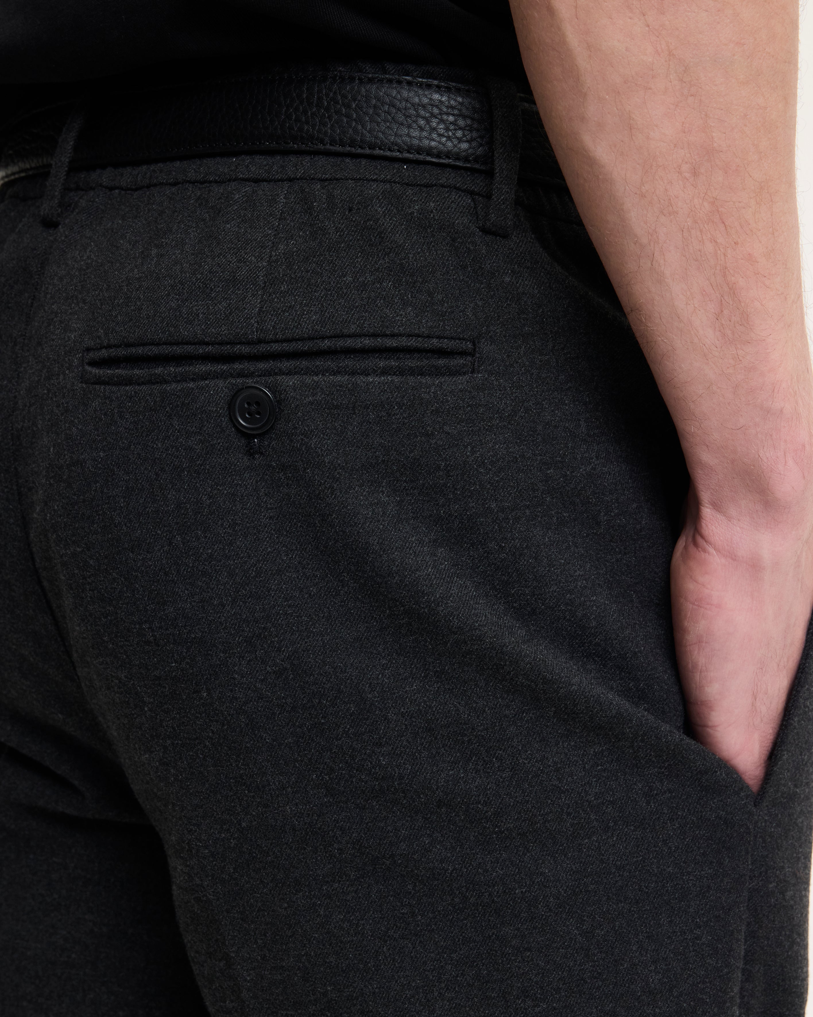 GOODPEOPLE Bueno pantaloni regular antracite elasticizzati