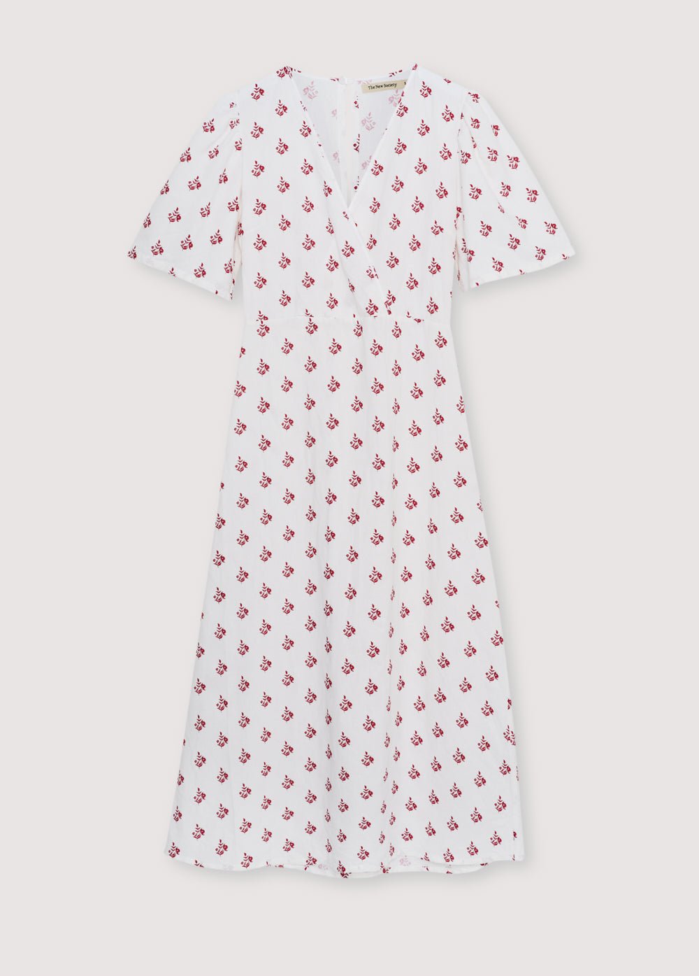 The New Society Poppy abito stampa poppy lino e cotone