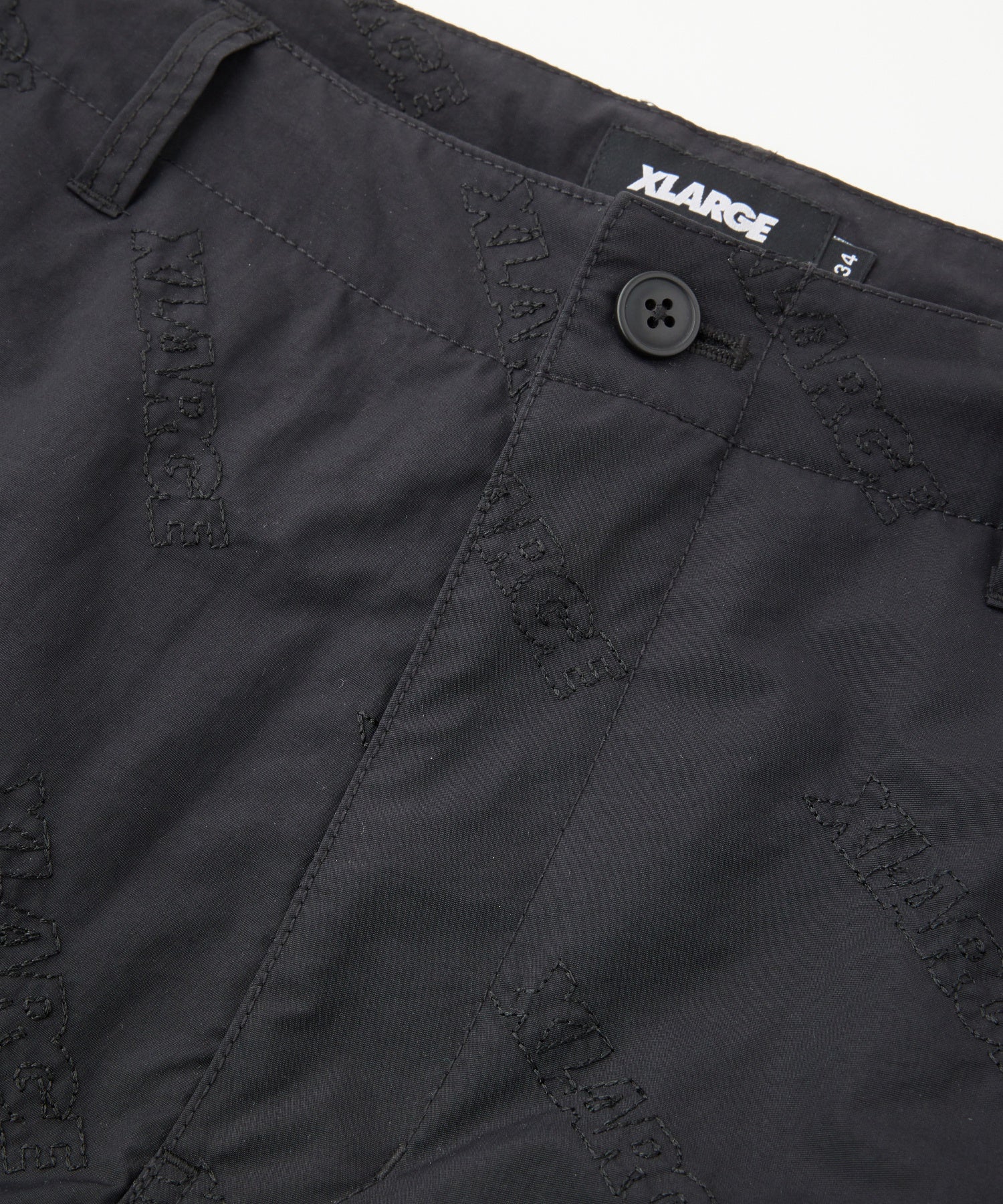 X-Large Allover Logo Pattern pantaloni nylon foderati