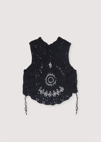 The New Society Olimpia top uncinetto nero
