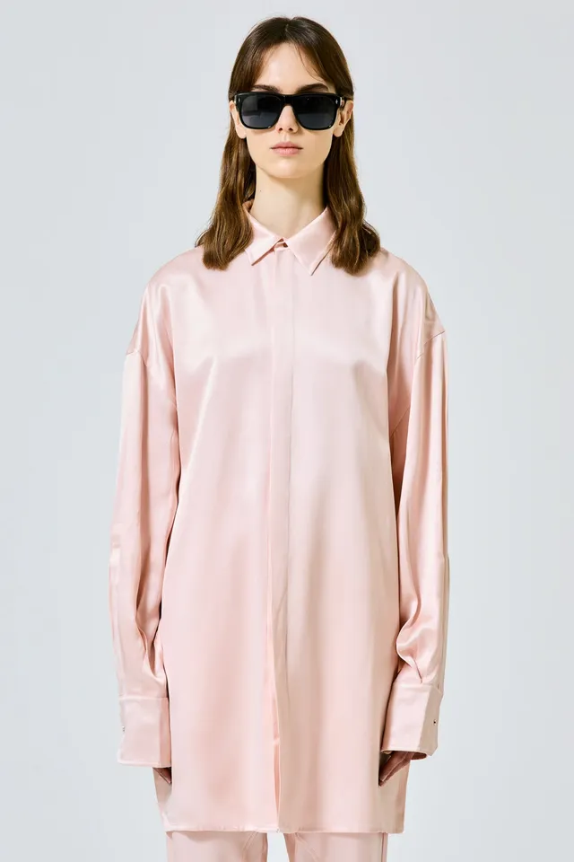 Sa Su Phi Valentina camicia rosa double satin
